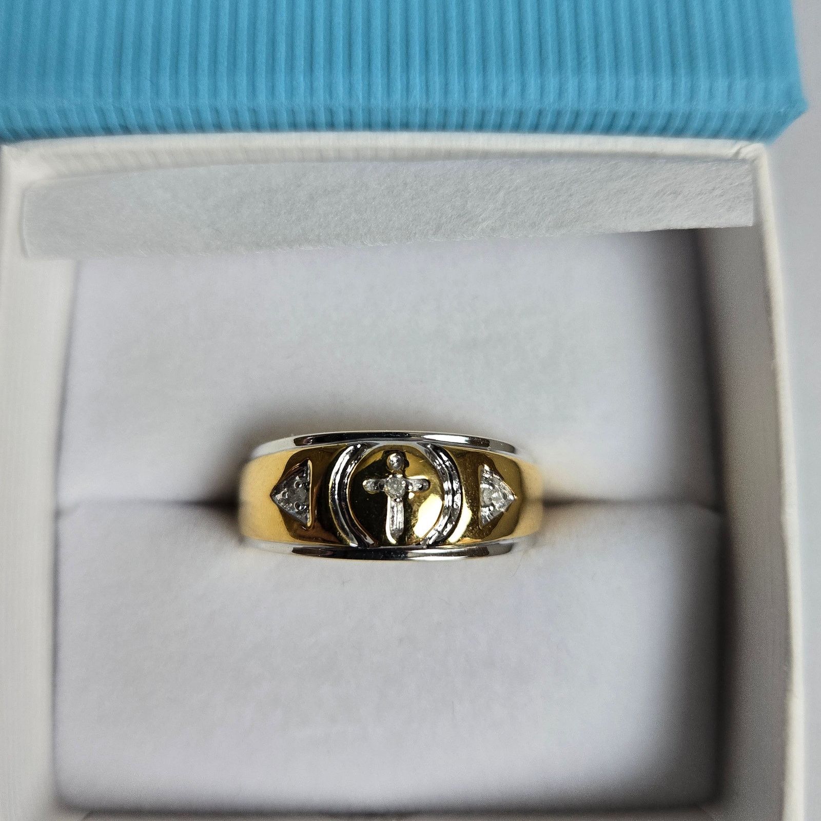 Other Diamond Ring with Gold over 925 Sterling Silver Size 9.5 Size ONE SIZE - 5 Thumbnail