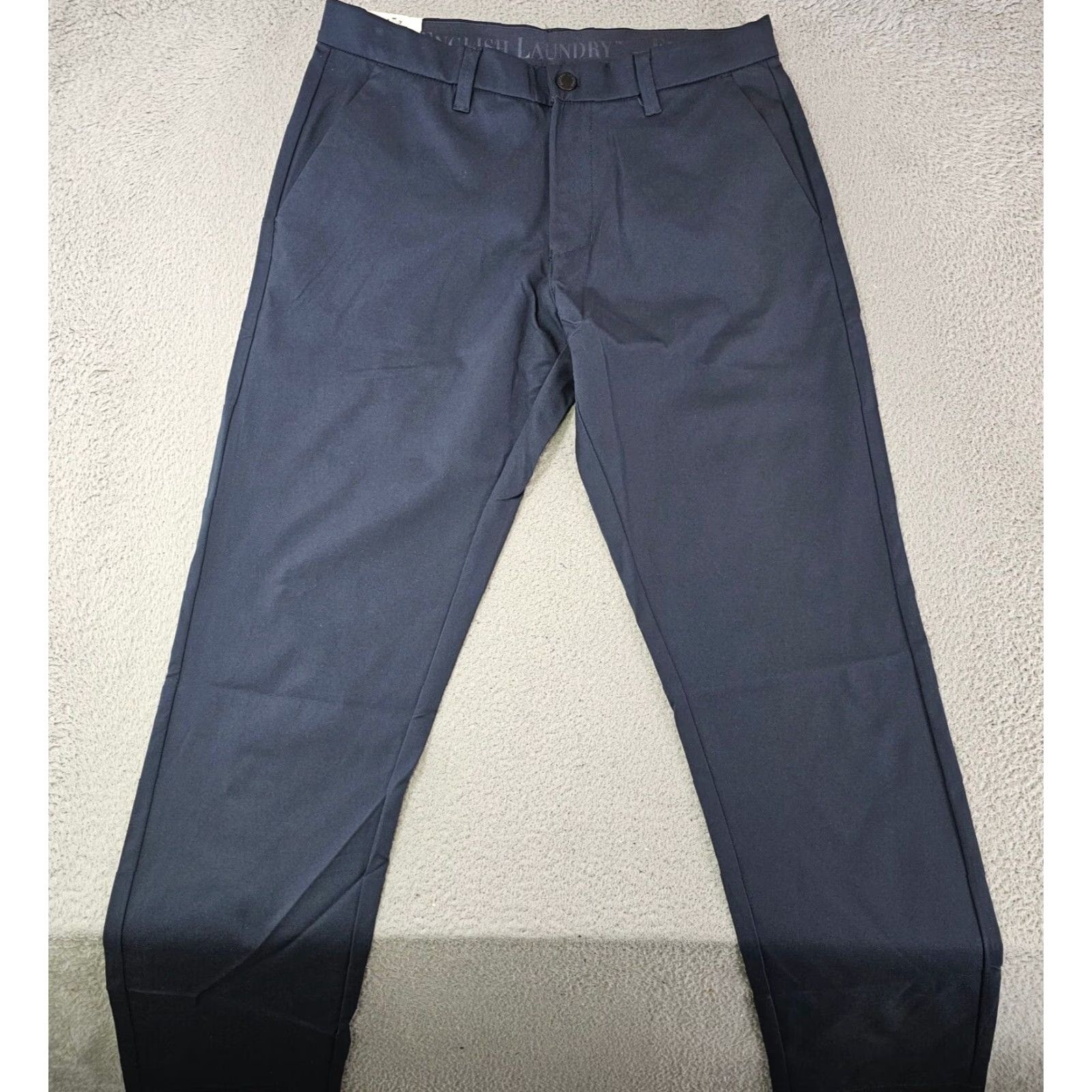 English Laundry English Laundry Pants Mens 32x32 Chino Beltless Fit Regular Blue Polyester Casual Workwear Size US 32 / EU 48 - 2 Thumbnail
