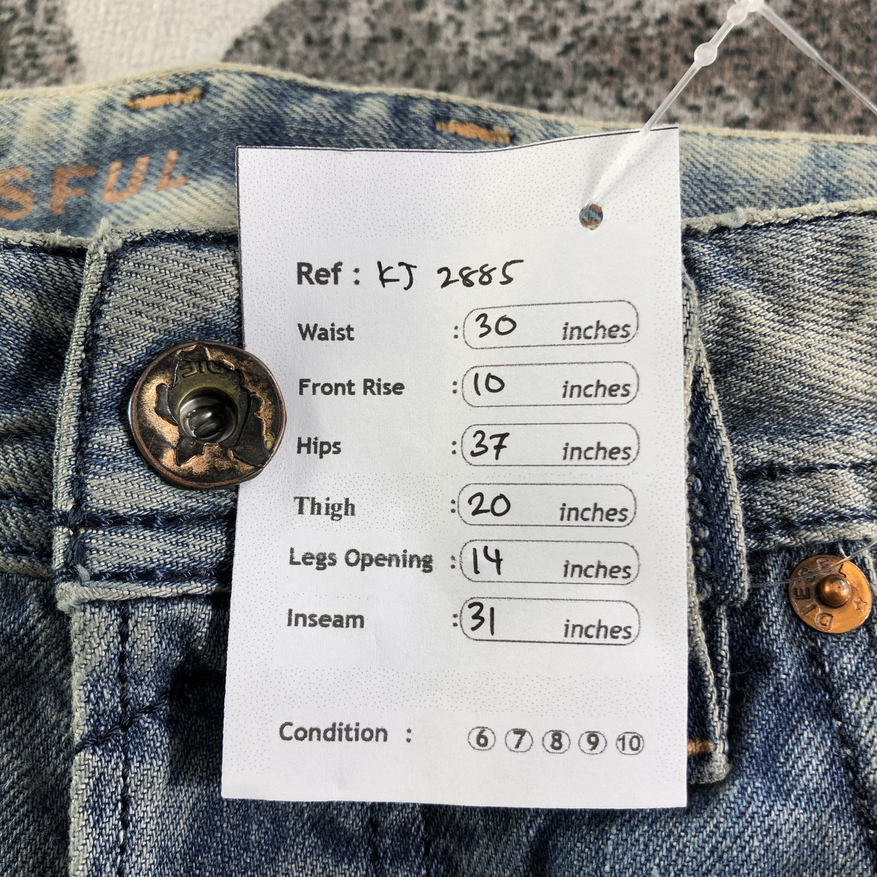 Diesel Ripped Jeans Faded Blue Denim KJ2885