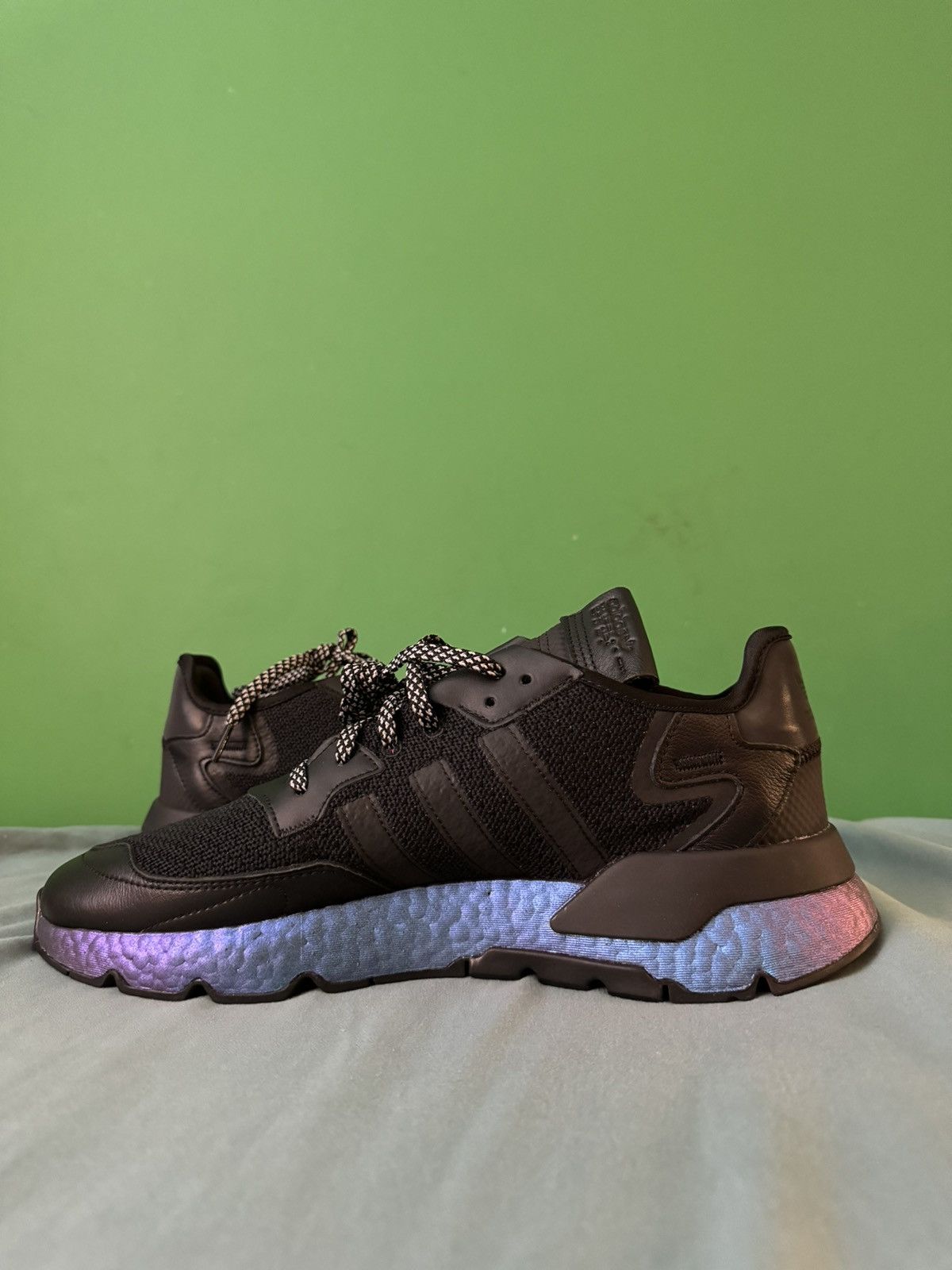 Adidas Adidas Nite Jogger Black Metallic Boost 2019 Size US 13 / EU 46 - 2 Thumbnail