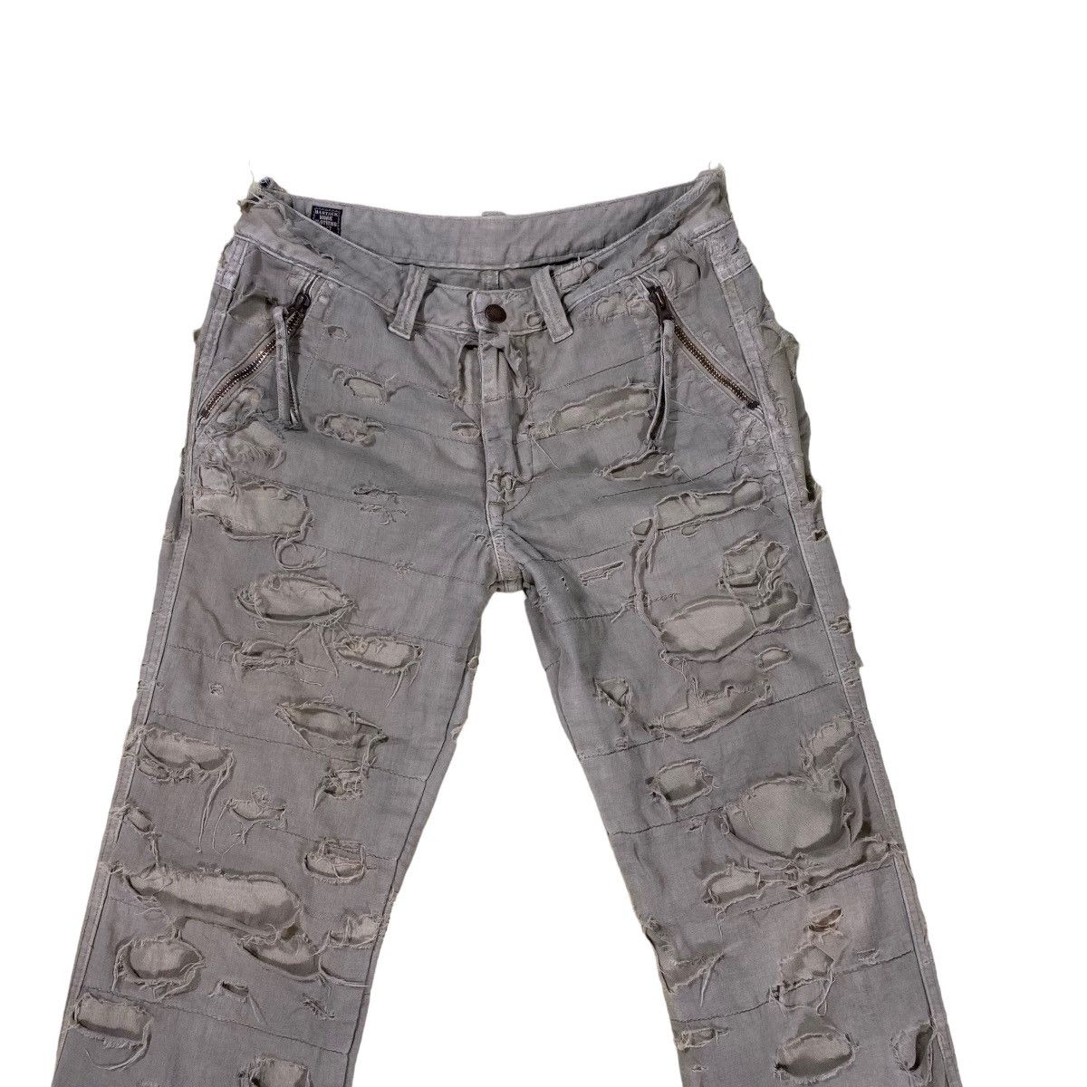 If Six Was Nine × Le Grande Bleu (L.G.B.) × PPFM Vintage Bartack Distressed Pants S Size Size US 28 / EU 44 - 3 Thumbnail
