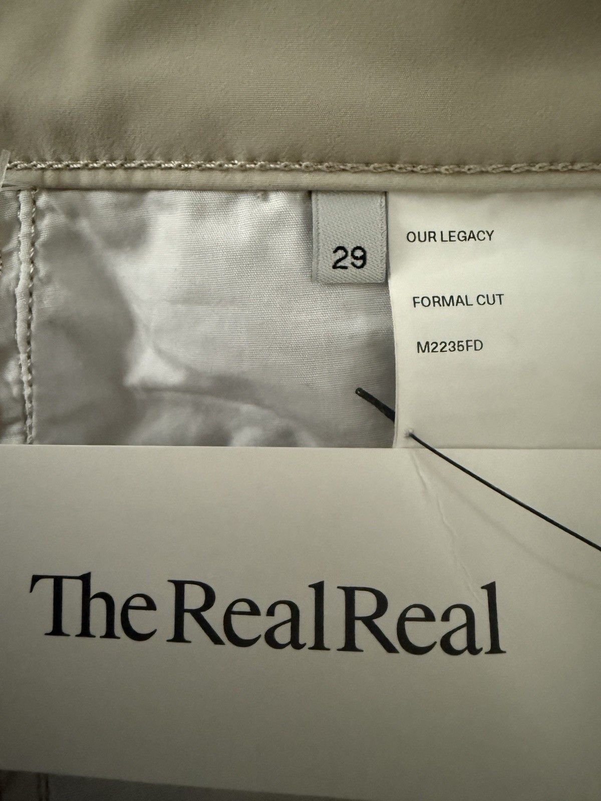 Our Legacy Formal Cut Dusty White Muted Scuba Pants Size US 29 - 8 Thumbnail