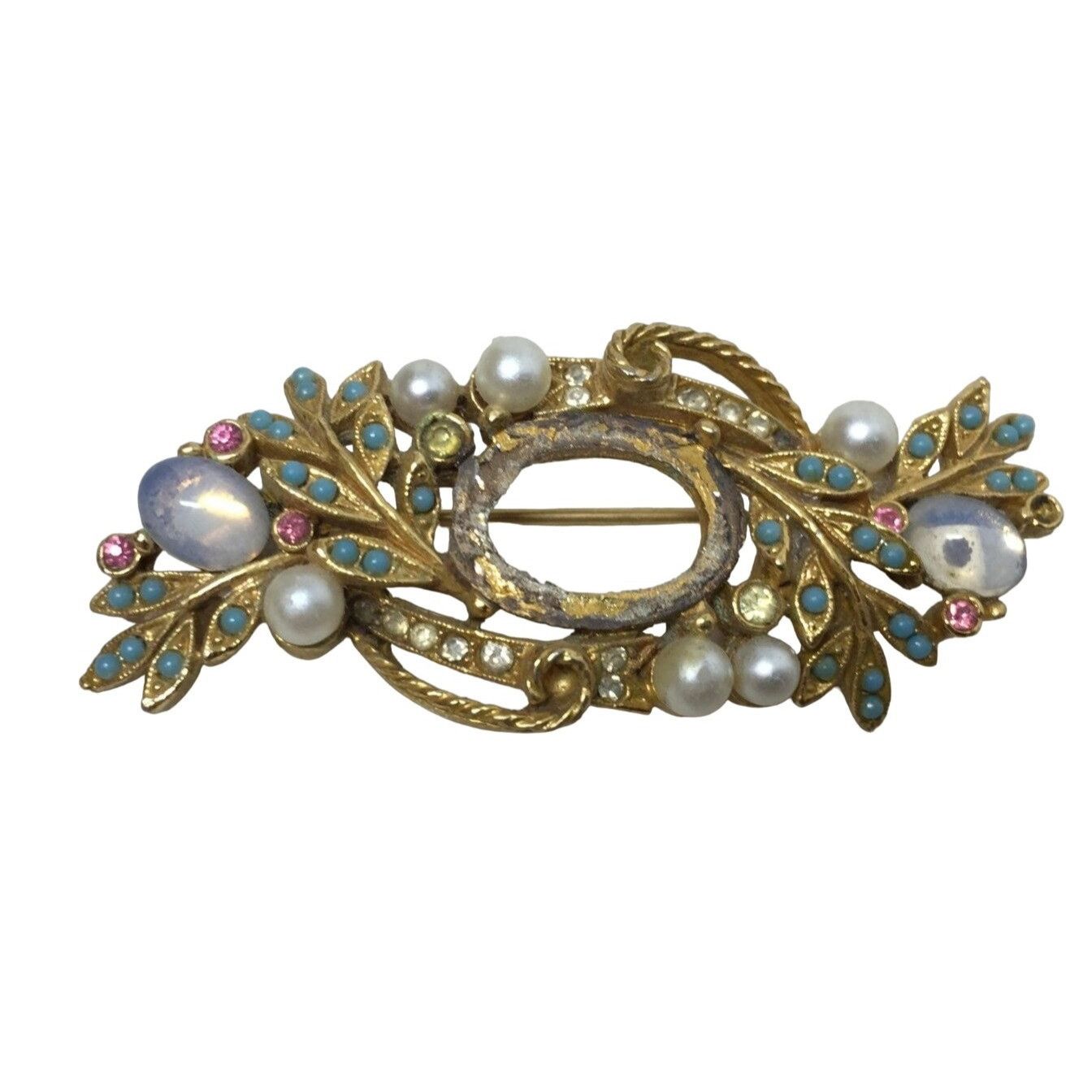 Other Vintage Victorian Faux Pearl Brooch Pin Leaves/Branches Size ONE SIZE - 1 Thumbnail