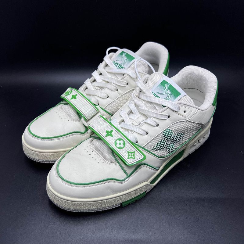 Louis Vuitton Louis Vuitton Classic Trainer Sneakers in White and Green - Size US 8 / EU 41 - 1 Thumbnail