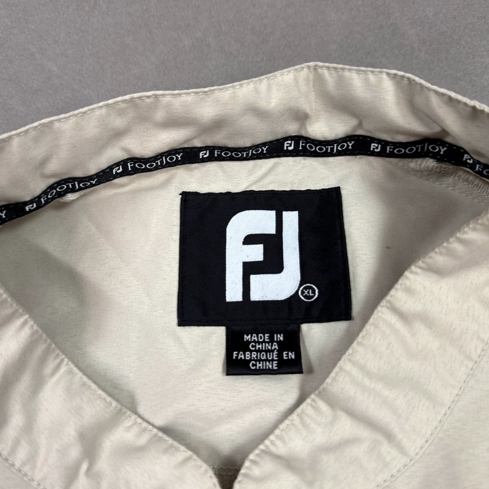 Footjoy FootJoy Jacket Mens XL Beige Windbreaker Golf Driving Range Jacket Size US XL / EU 56 / 4 - 4 Thumbnail