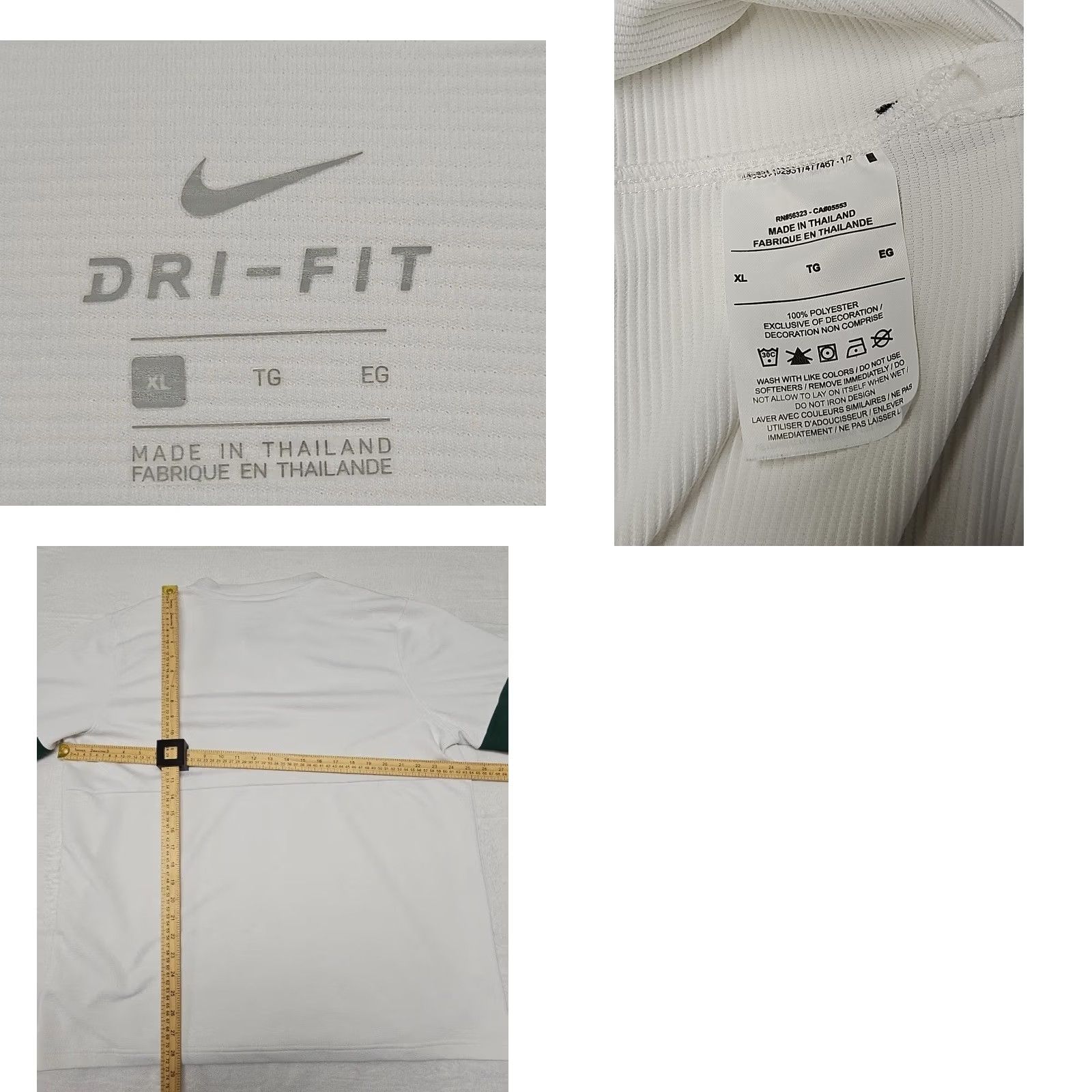 Nike Nike Baylor Bears Dri-FIT 1/4 Zip Pullover Mens XL White Green NCAA Performance Jacket Size US XL / EU 56 / 4 - 8 Thumbnail