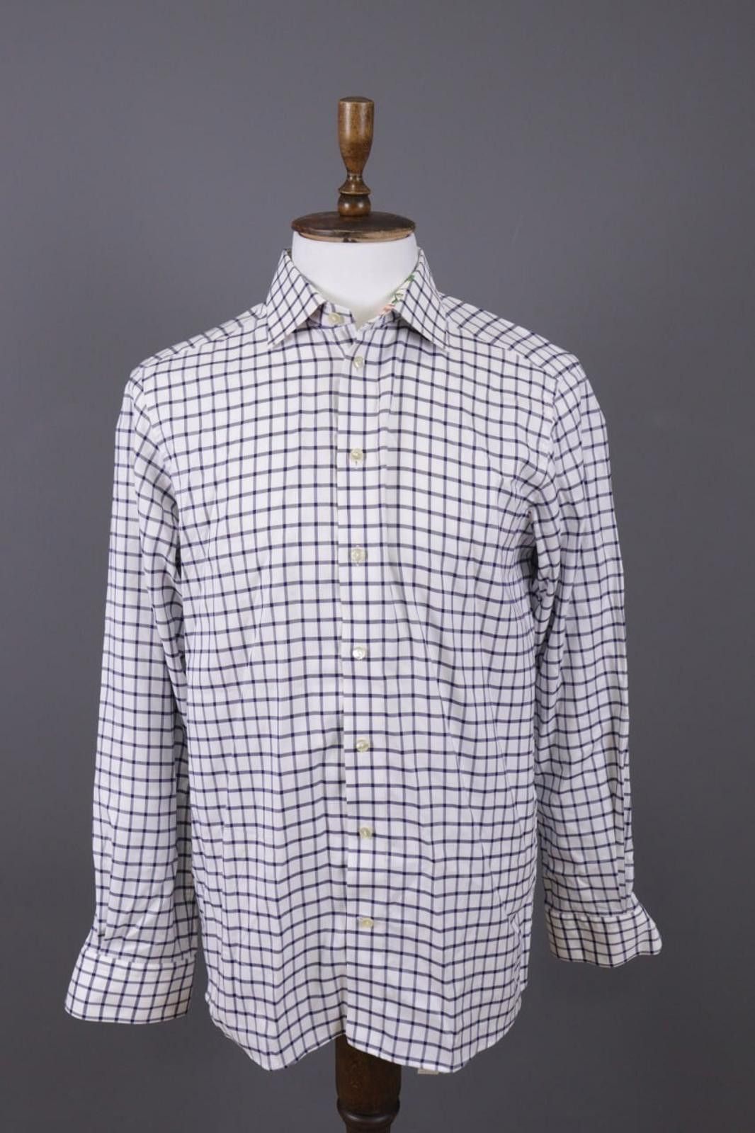 Eton Eton Contemporary Fit White Check Shirt Size 42 / 16 Size US M / EU 48-50 / 2 - 1 Thumbnail