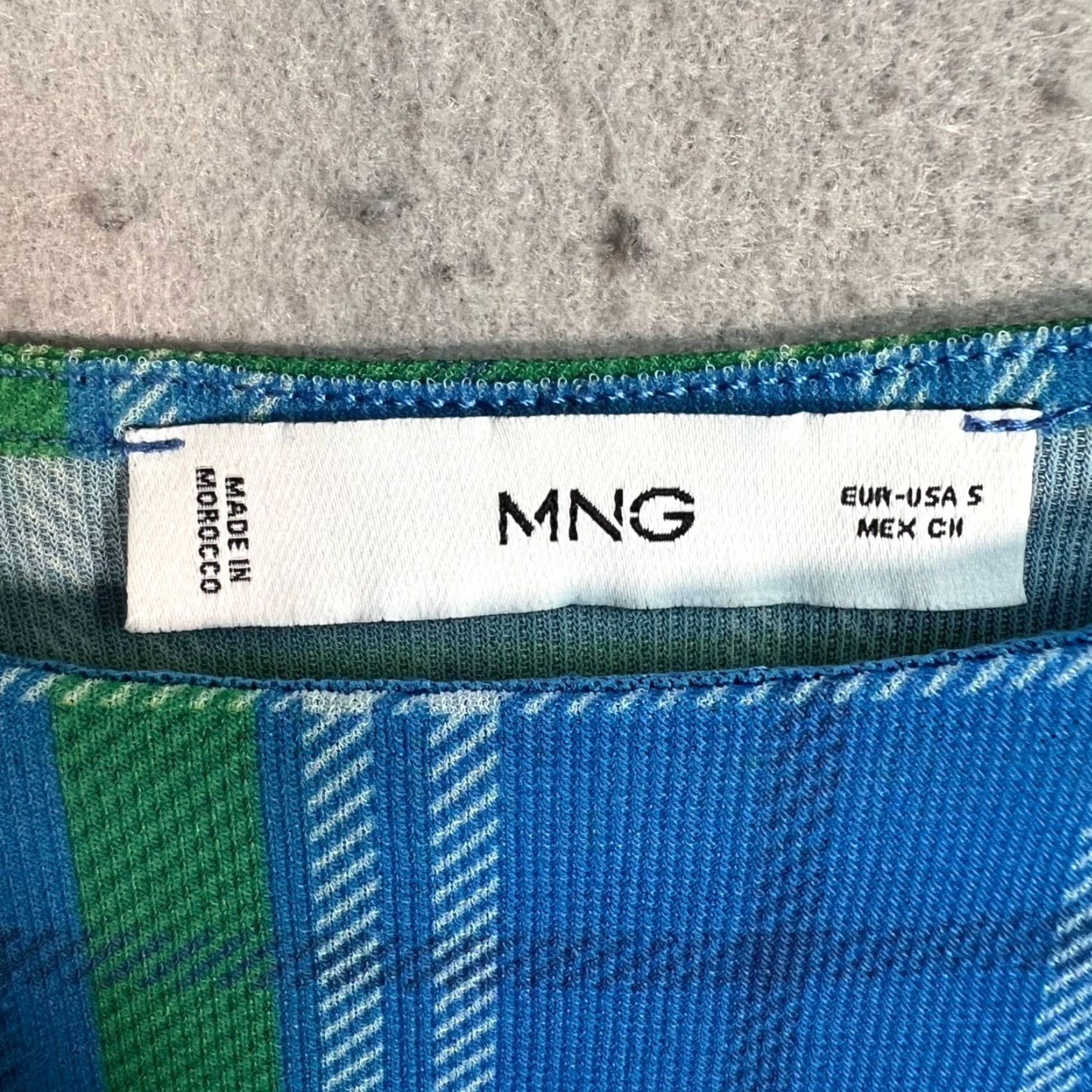 Mango Mango Womens Small Blue Plaid Sleeveless Tank Top Polyester Blend Sleeveless Tank Blue Mango Womens Small Plaid Sleeveless Tank Top Polyester Blend Size S / US 4 / IT 40 - 3 Thumbnail