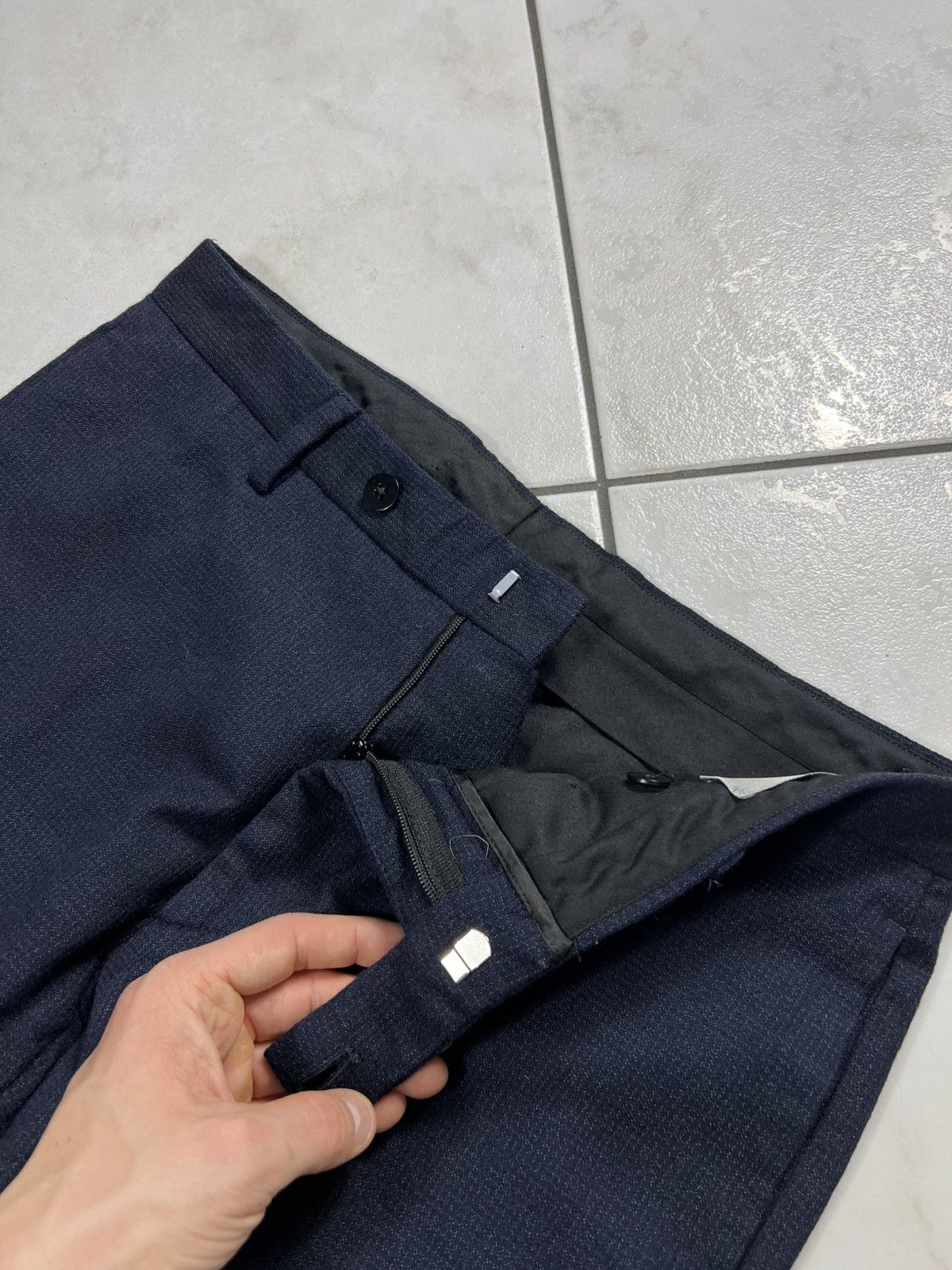 Dior Dior hedi slimane wool silk textured navy casual pants suit Size US 30 / EU 46 - 8 Thumbnail