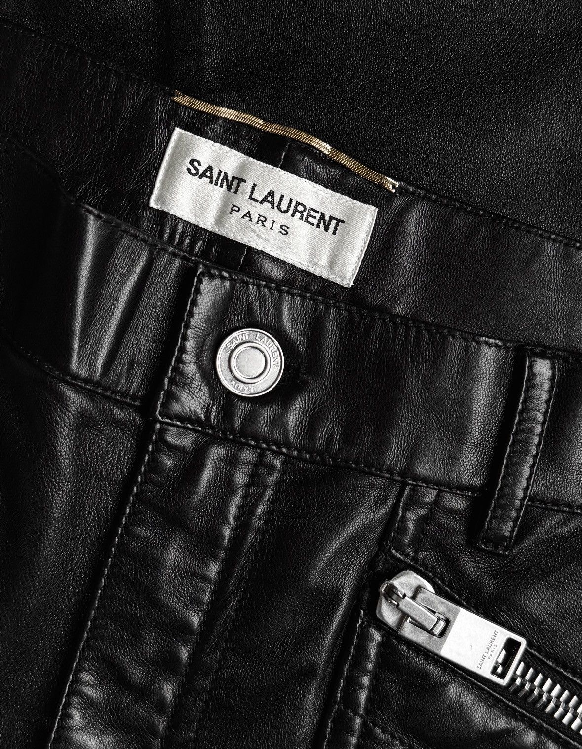 Saint Laurent Paris Saint Laurent Multi-Zip Quilted Biker Pants AW13 Size US 32 / EU 48 - 5 Thumbnail