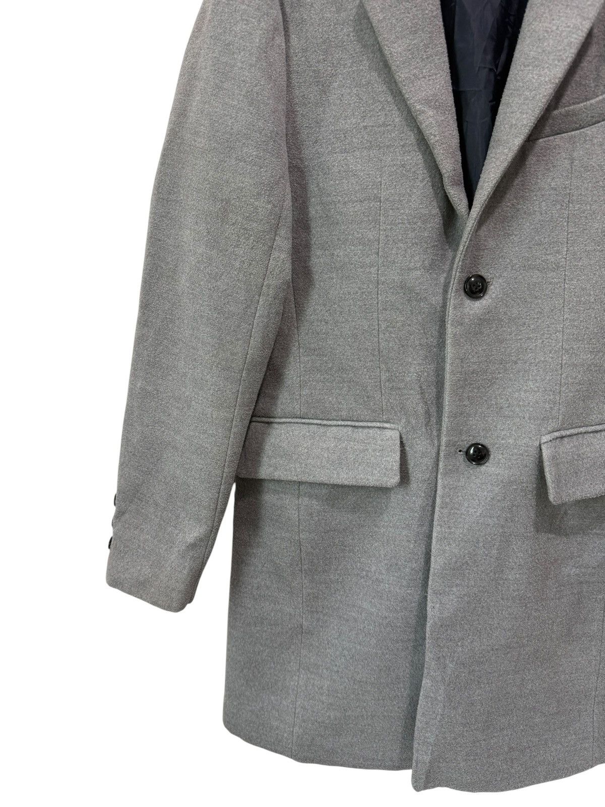 semanticdesign Semantic Design Minimal Grey Wool Single Breasted Overcoat Size M / US 6-8 / IT 42-44 - 6 Thumbnail