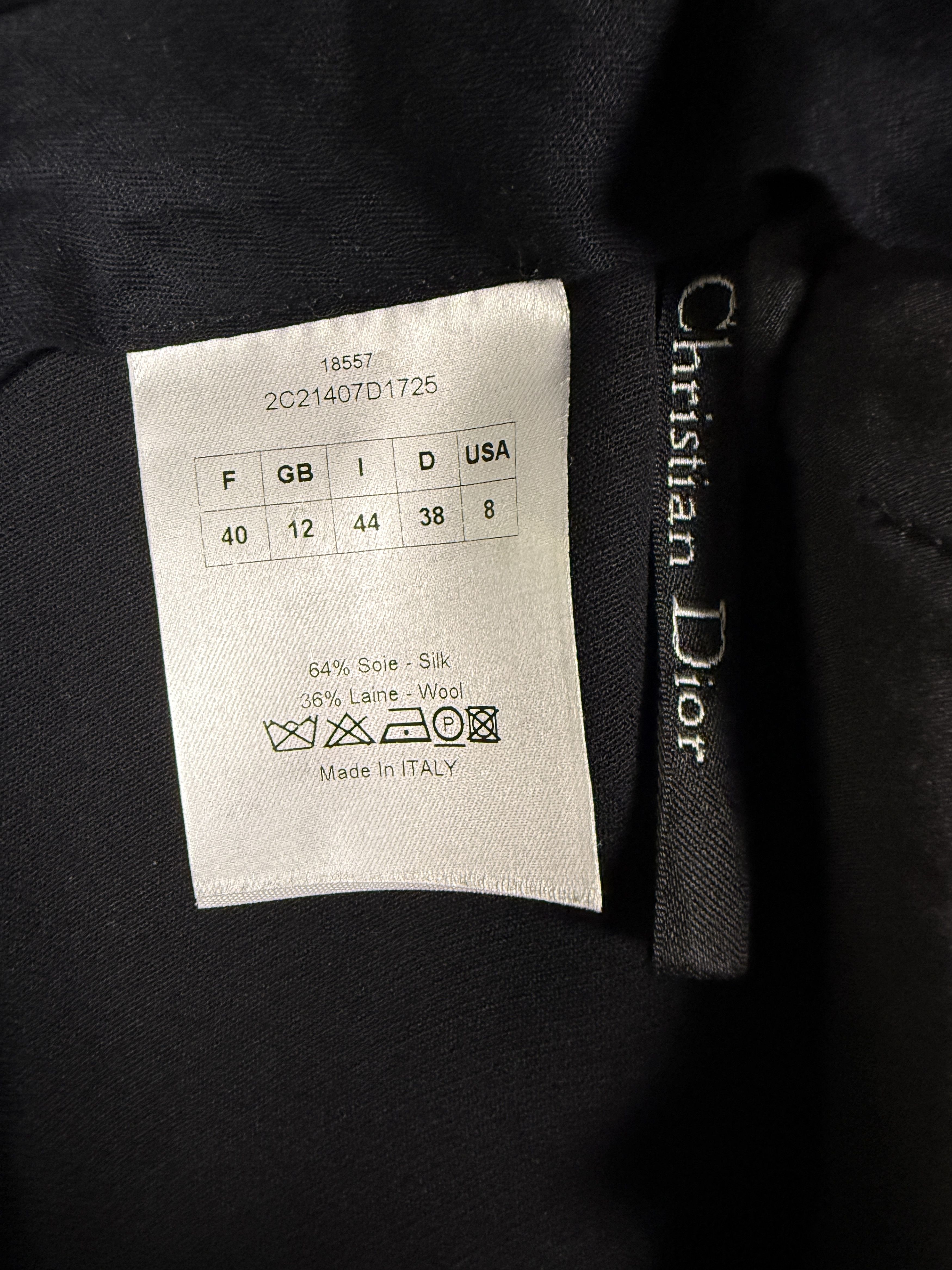 Dior Christian Dior Two Tone Silk Wool Suit Jacket and Pants Size XS / US 0-2 / IT 36-38 - 14 Thumbnail