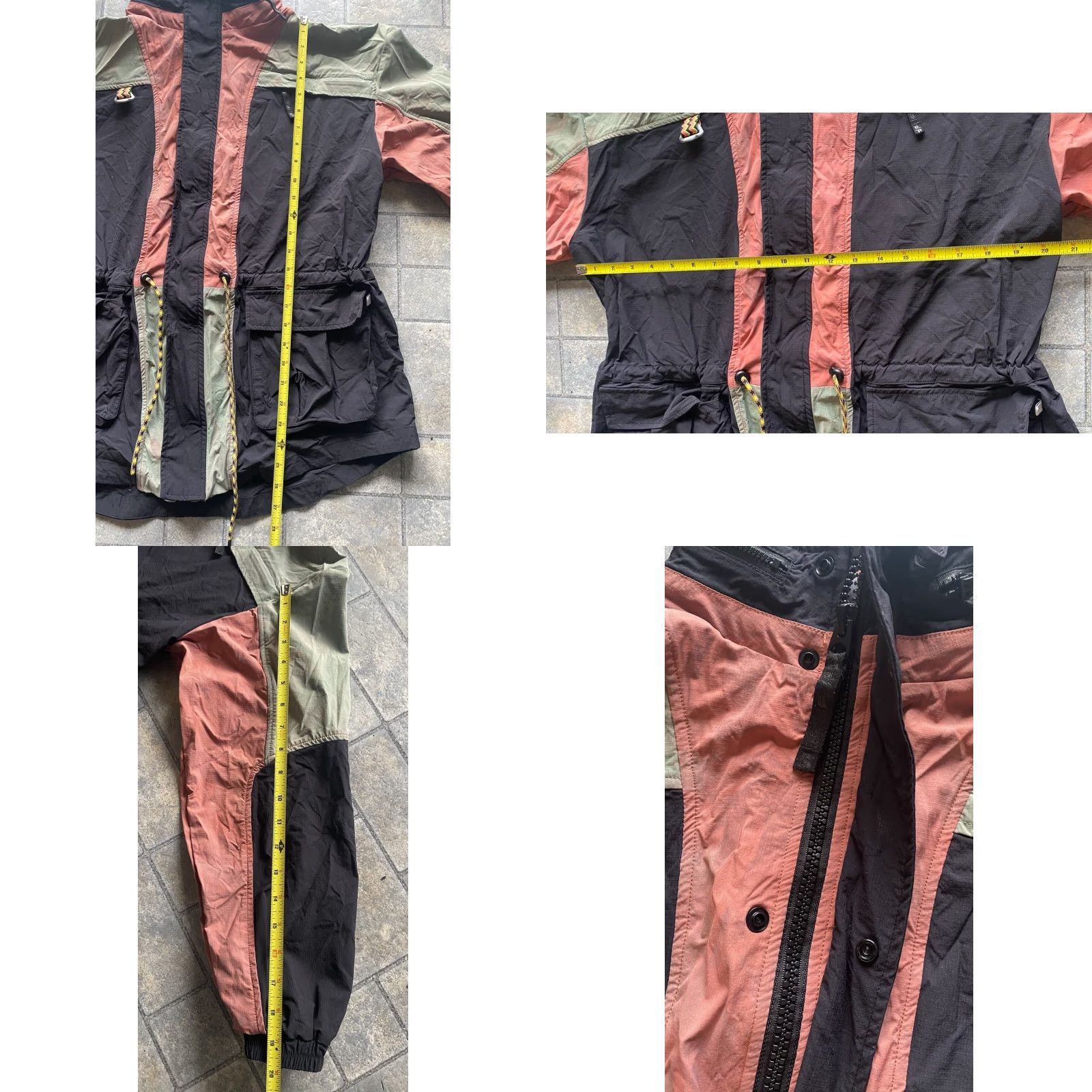 Fabletics Fabletics WOMENS Jacket Cargo Windbreaker Multicolor Nylon Long Sleeve Zip Snap Hidden Hood Waist Cinch M Womens Size M / US 6-8 / IT 42-44 - 9 Thumbnail