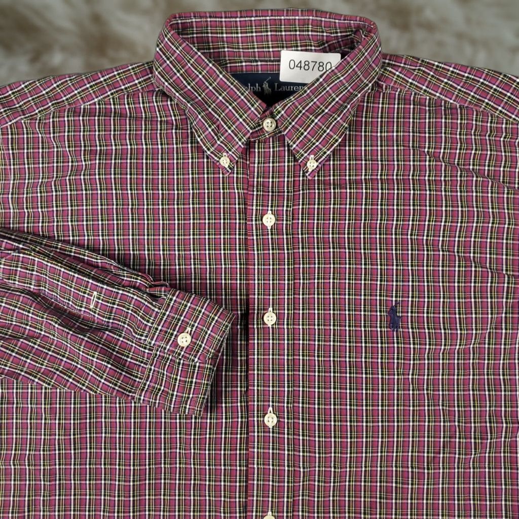 Ralph Lauren Ralph Lauren Shirt Mens Large Red Plaid Pony Button-Up Long Sleeve Size US L / EU 52-54 / 3 - 1 Thumbnail