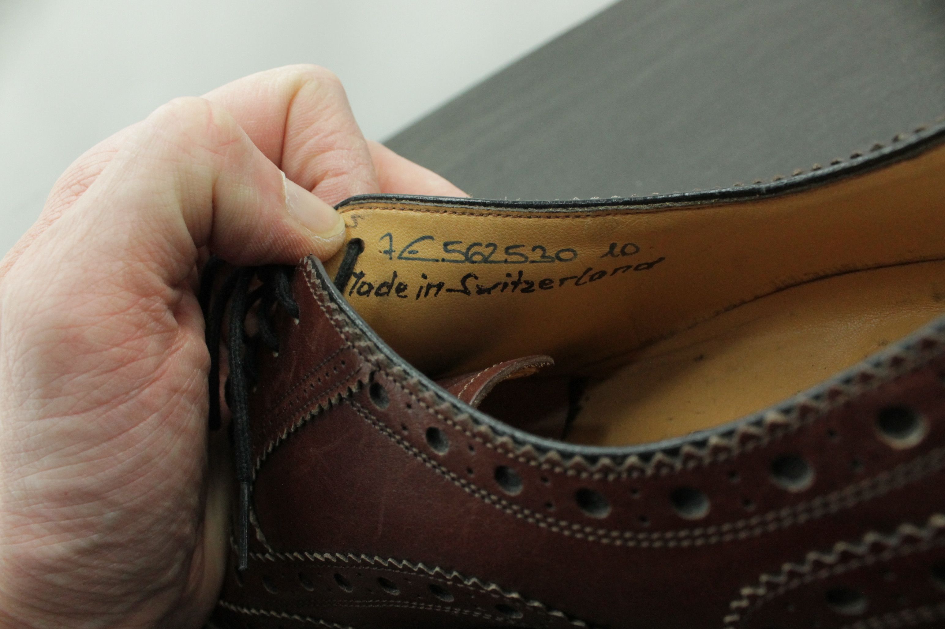 Bally Bally Scribe Handmade Brown Oxford Brogue Dress Men's Shoes Size US 8 / EU 41 - 9 Thumbnail