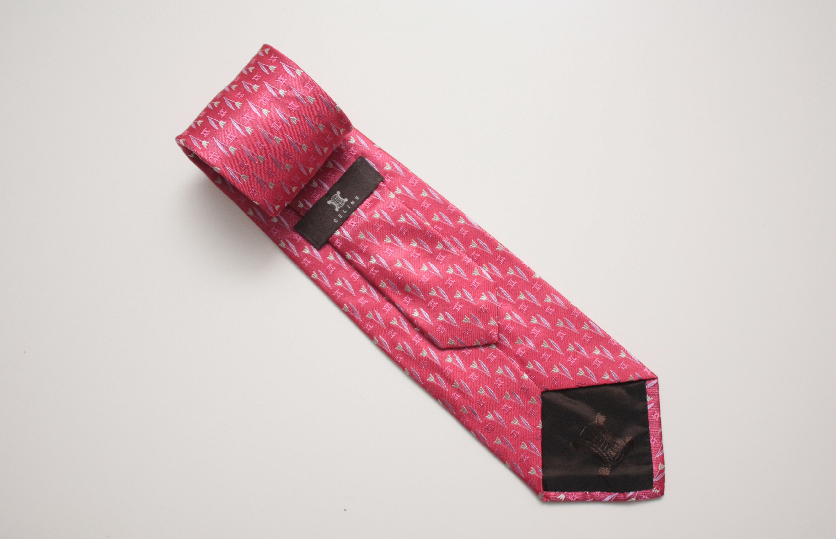 Celine Celine Red Silk Tie Made In Italy Size ONE SIZE - 1 Thumbnail