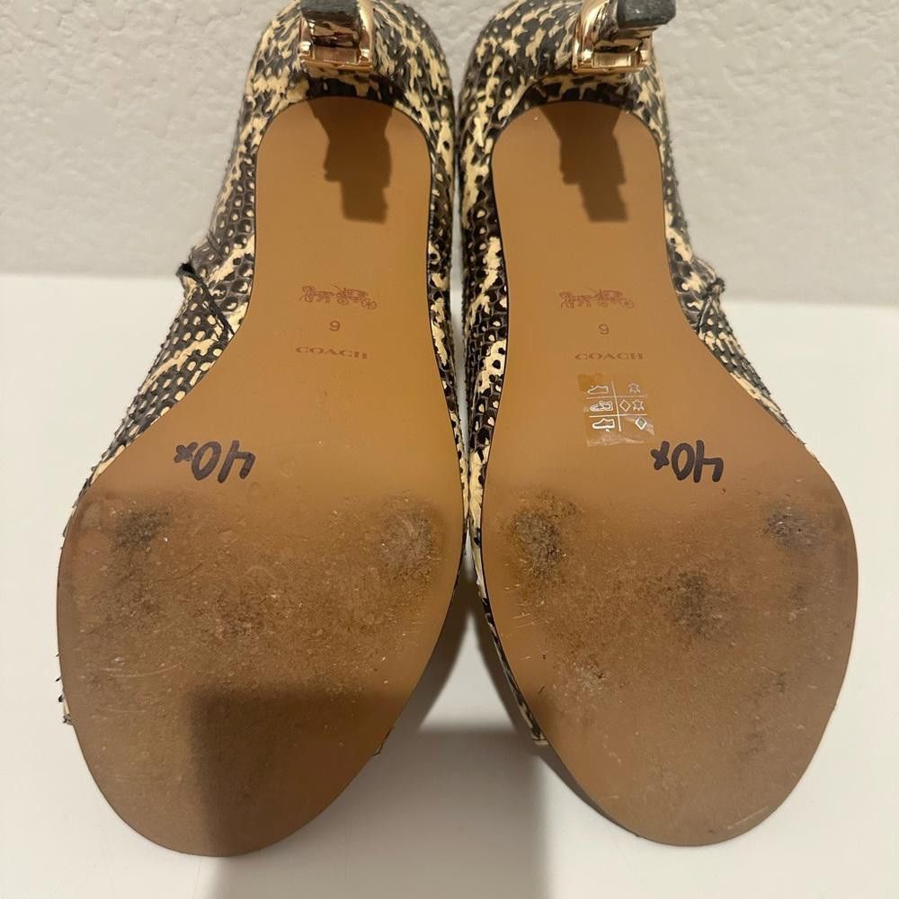 Coach COACH Remi Snakeskin Tan Black High Heel Ankle Booties 9 Size US 9 / IT 39 - 12 Thumbnail
