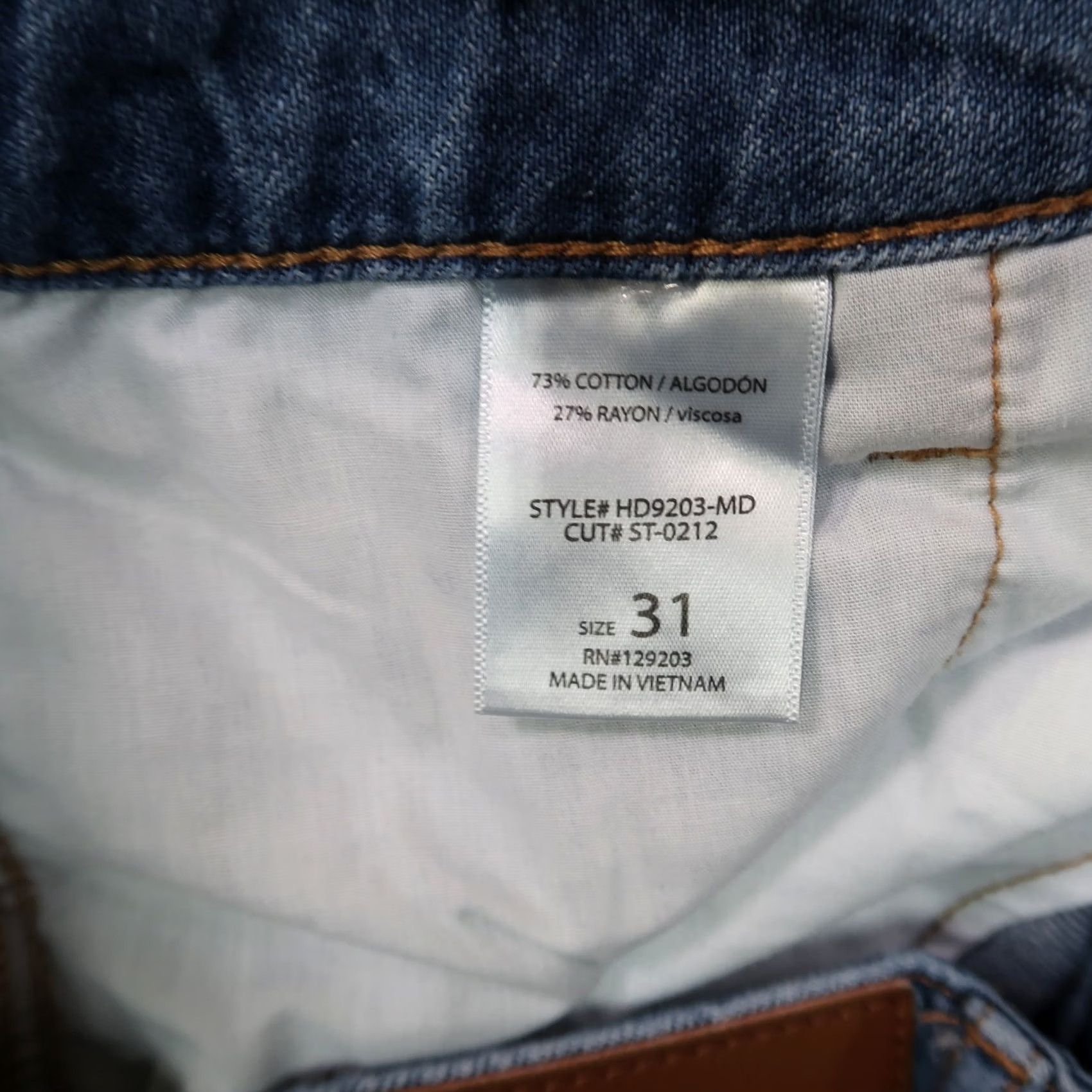Vintage Hidden Wide-Leg Jeans Women 31 Blue Denim High Rise 5-Pocket Cotton Polyester Spandex Medium Wash Modern Vintage: No Size 24" / US 00 / IT 34 - 4 Thumbnail