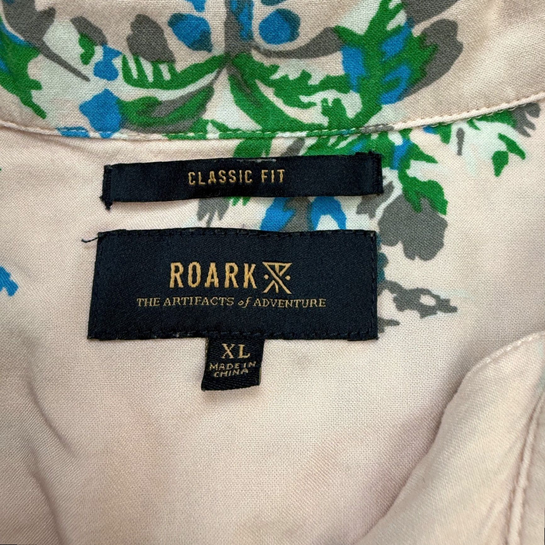 Roark Roark Shirt Mens XL Pink Hawaiian Palm Tree Classic Fit Rayon Beachy Resort Button-Up Size US XL / EU 56 / 4 - 5 Thumbnail