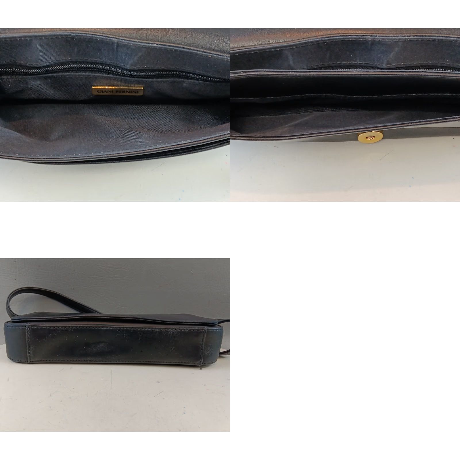Giani Bernini Giani Bernini Shoulder Bag Black Leather Purse Clutch Small Women Formal Casual Vintage No Size ONE SIZE - 9 Thumbnail