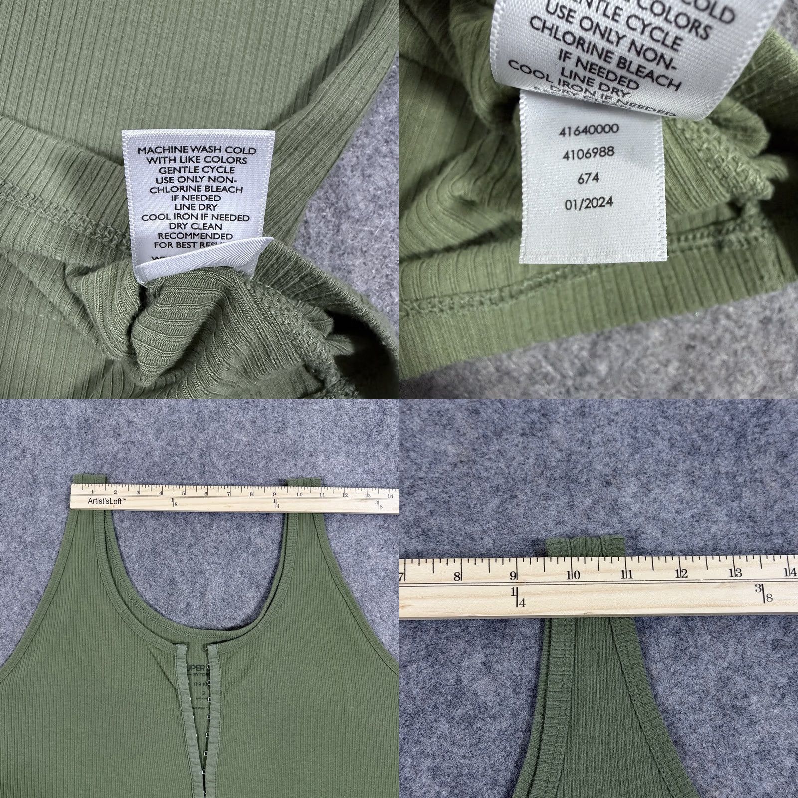 Torrid Torrid Green Tank Top Women's Size 2 Casual Pullover Rib Knit Stretch Super Soft Size XS / US 0-2 / IT 36-38 - 10 Thumbnail