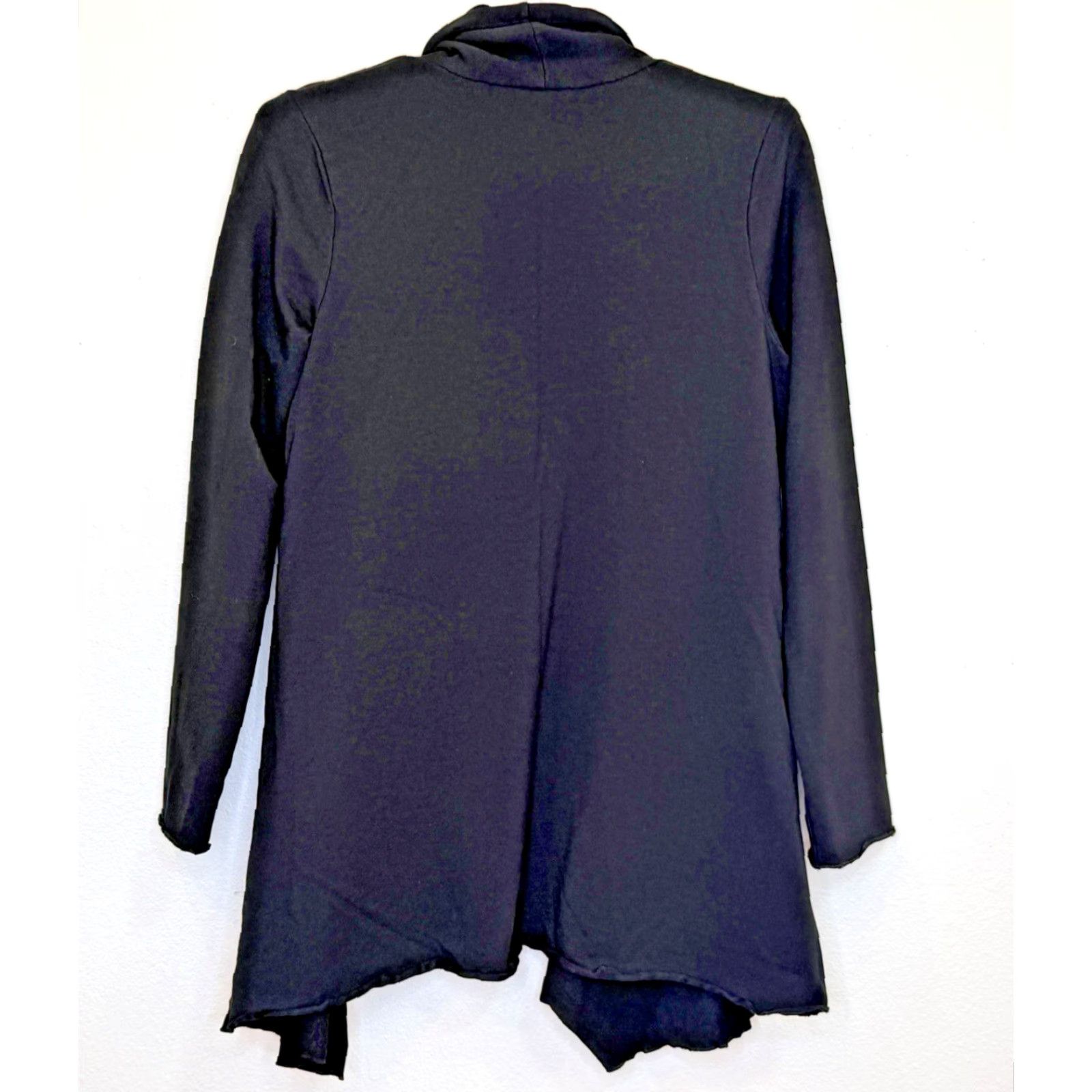 J. Jill J.Jill Pure Jill Cardigan Top Women's Medium Black Open Front Long Sleeve Cotton Blend Tunic Cardigan Size M / US 6-8 / IT 42-44 - 5 Thumbnail