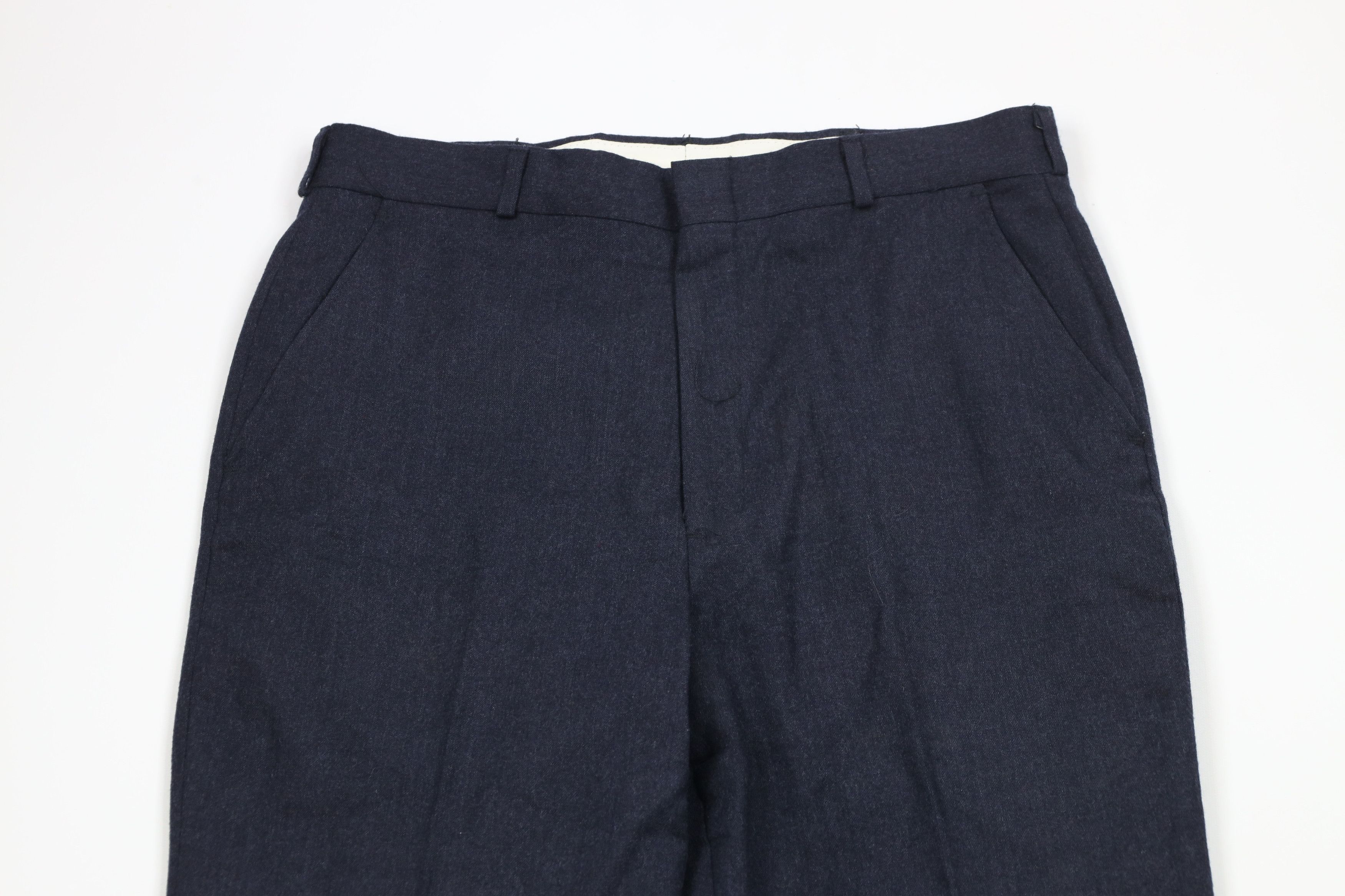 Vintage Vintage 90s Streetwear Wool Wide Leg Chino Pants Blue USA Size US 32 / EU 48 - 2 Thumbnail