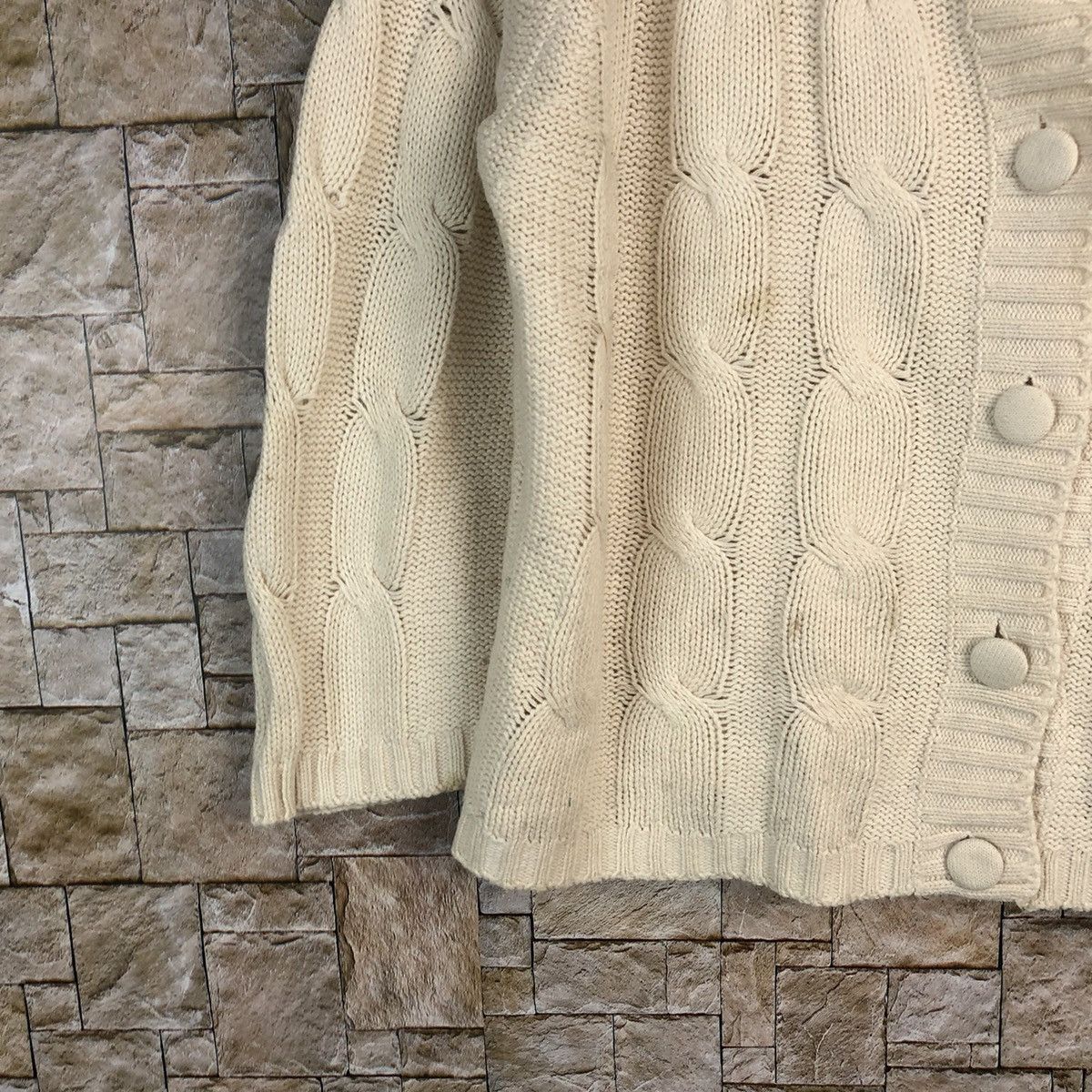 Homespun Knitwear × Japanese Brand × Vintage Kumik Yoko vintage Cream Knitwear #A901 Size S / US 4 / IT 40 - 7 Thumbnail