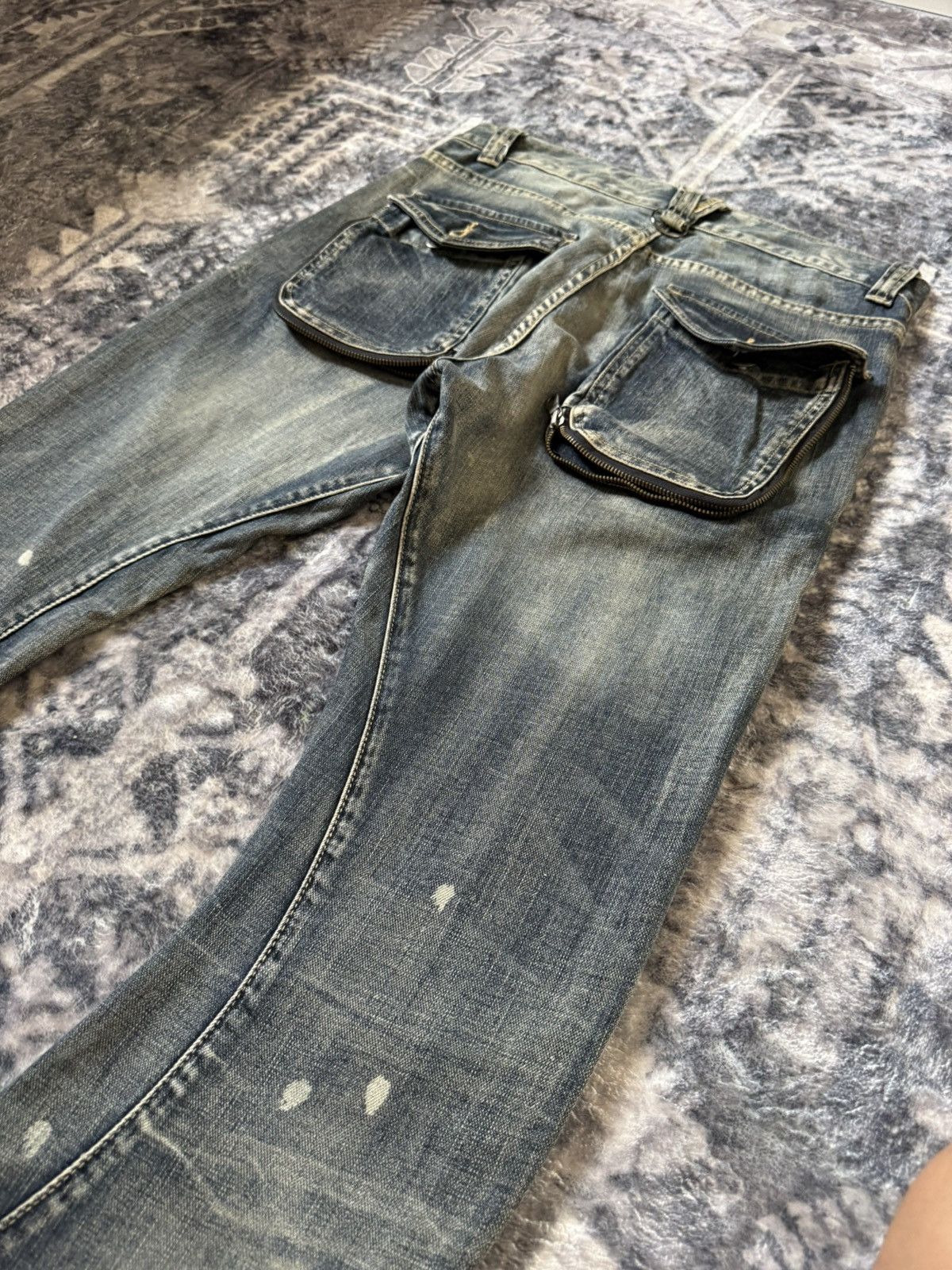 PPFM × The Smiths 2000s PPFM Japan Curve Leg Gun Pocket Jeans Size US 30 / EU 46 - 19 Thumbnail