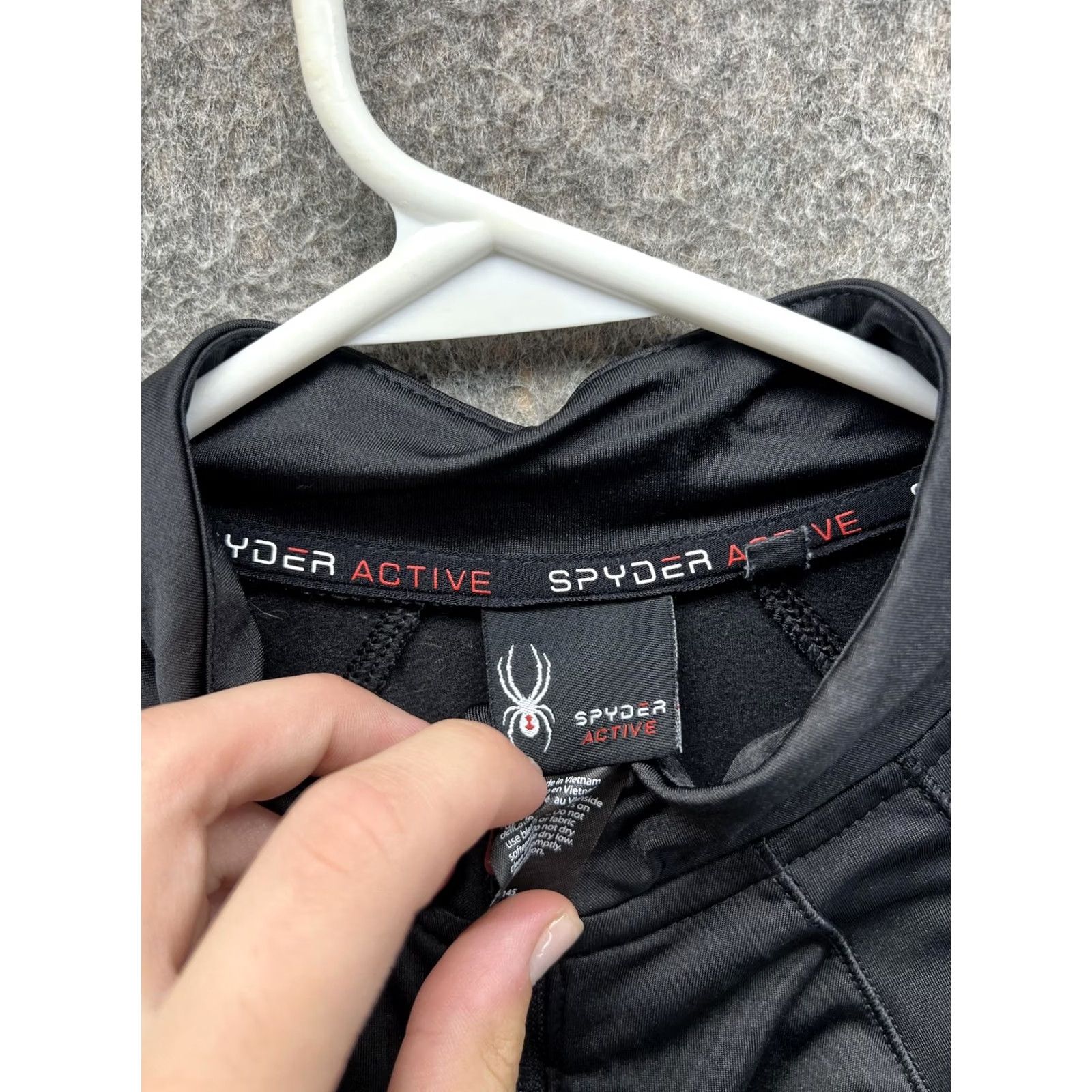 Spyder Spyder Active Pullover Womens Medium Black 1/4 Zip Long Sleeve Performance Top Shirt Womens M Black 90% Polyester 10% Spandex Activewear 4 Seasons Size M / US 6-8 / IT 42-44 - 3 Thumbnail
