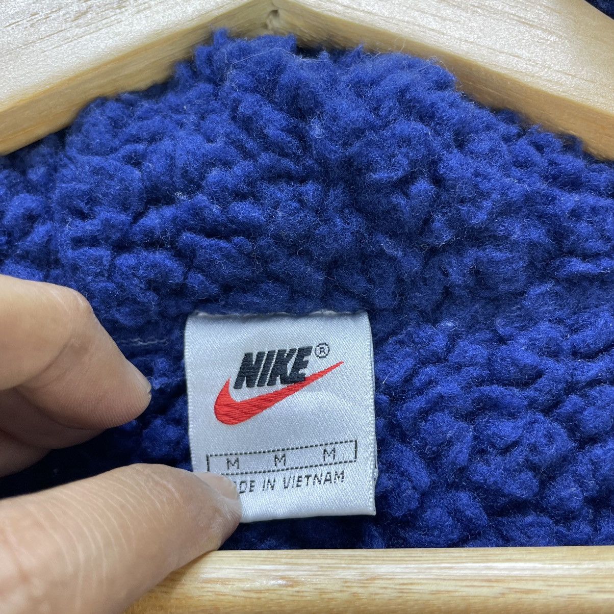 Nike 🔥 Vintage Nike Big Swoosh Sherpa Parka Jacket Size US L / EU 52-54 / 3 - 12 Thumbnail