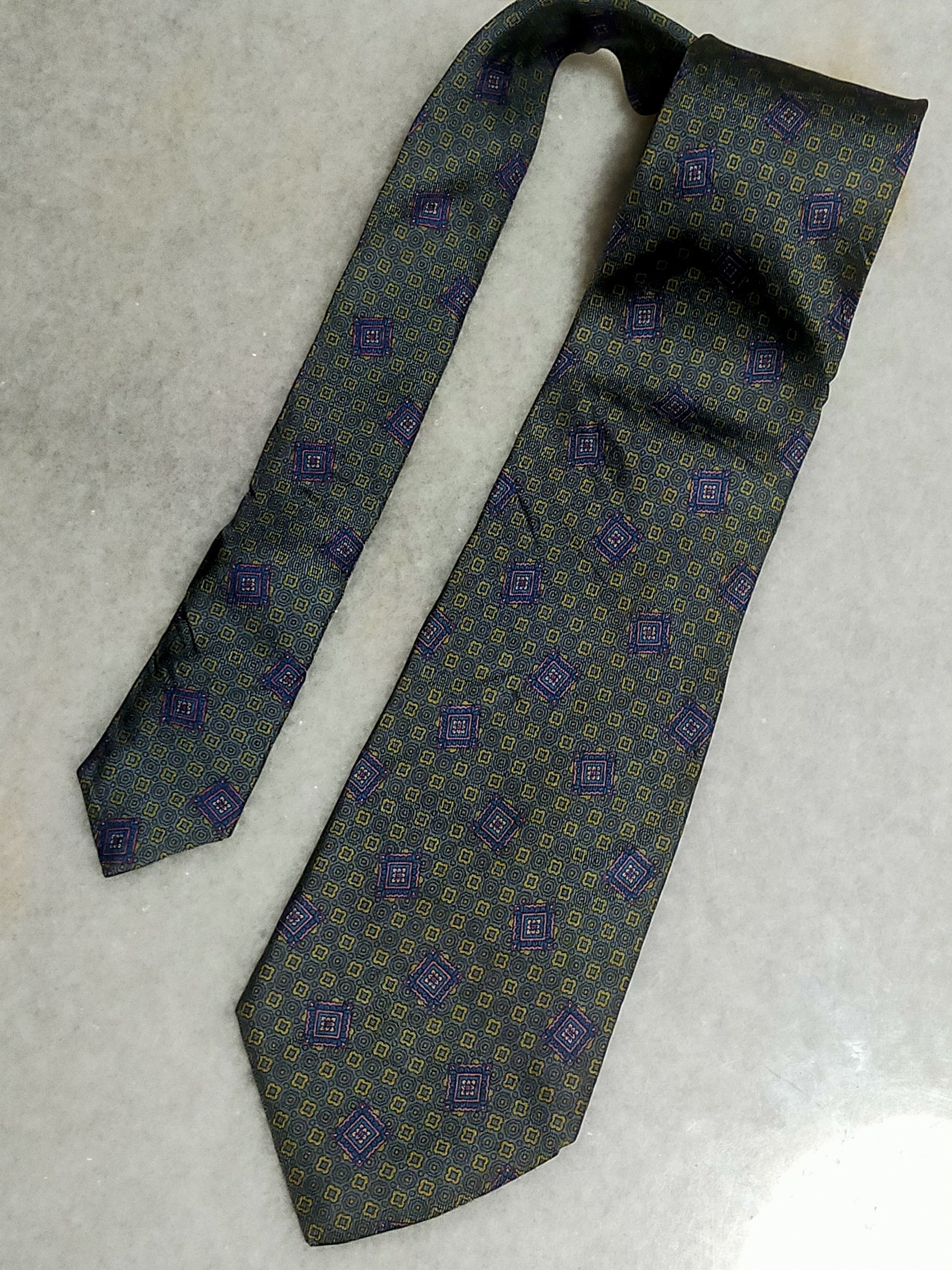 Christian Dior Monsieur CHRISTIAN DIOR MONSIEUR LUXURY GREEN SILK TIE Size ONE SIZE - 1 Thumbnail