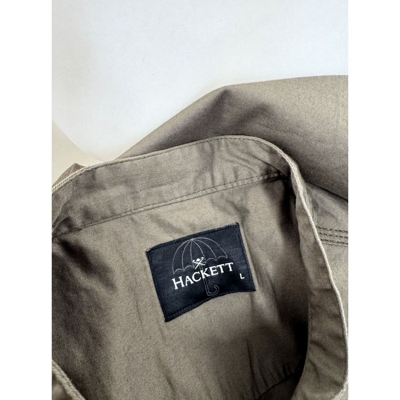 Hackett Hackett - Embroidered Collarless Mens L Shirt EXCELLENT Size US L / EU 52-54 / 3 - 4 Thumbnail