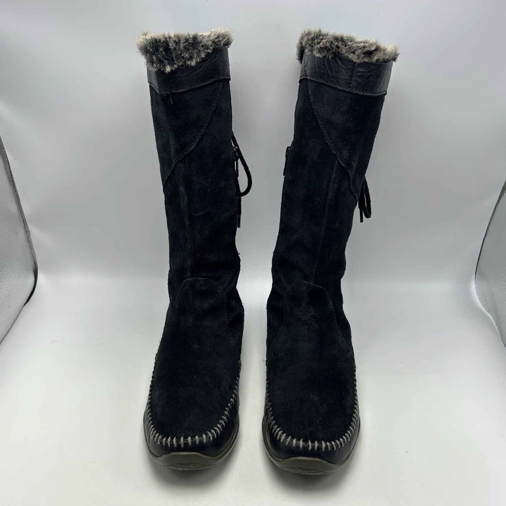 The North Face VINTAGE? The North Face Boots Womens Black Suede Primaloft 200 Mocassin Mid-Calf Snow Boot Womens 7 Black The North Face Janey"} Size US 10 / IT 40 - 4 Thumbnail