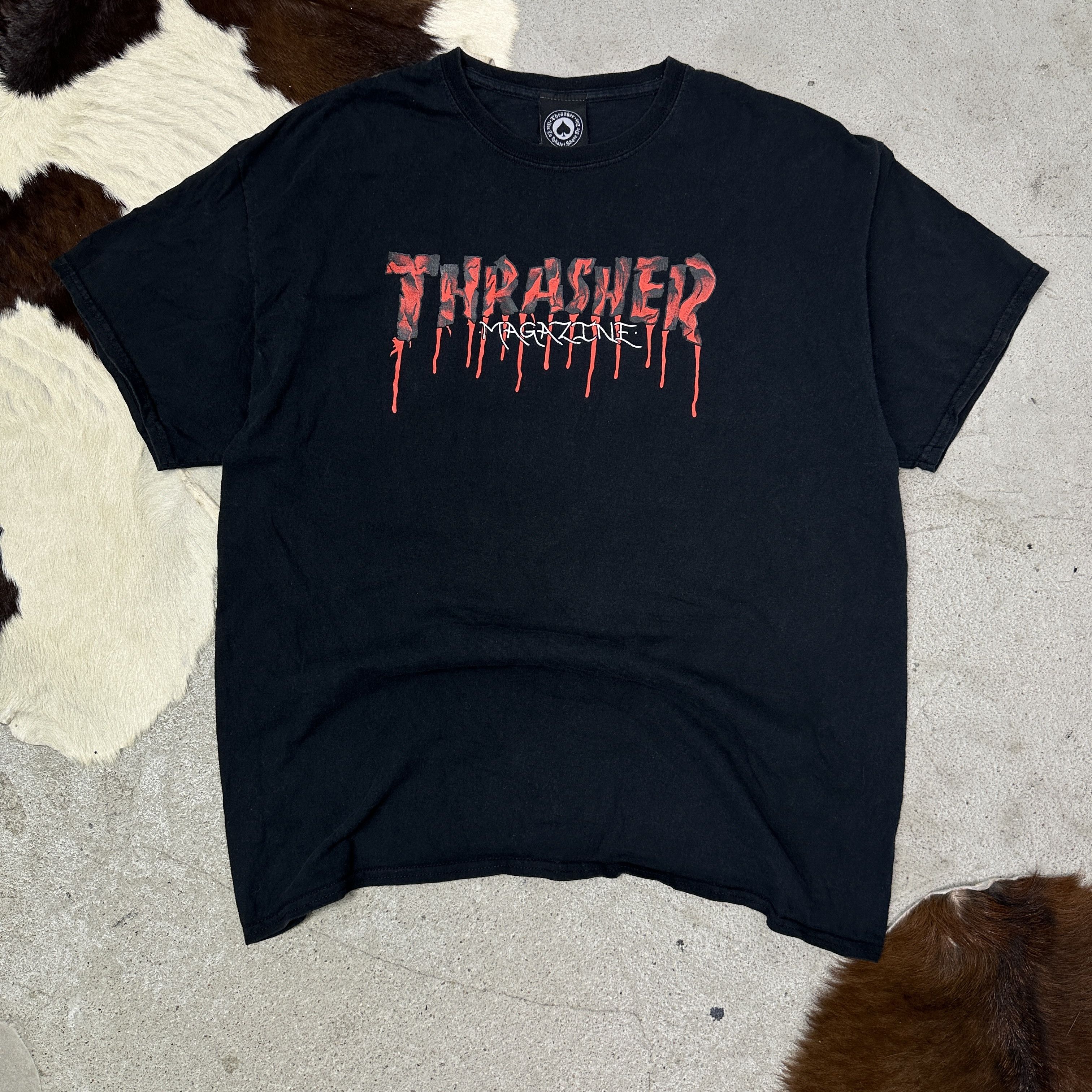 Thrasher Vintage Streetwear Skater Hip-Hop Trasher T-shirt Y2K Size US XL / EU 56 / 4 - 2 Thumbnail