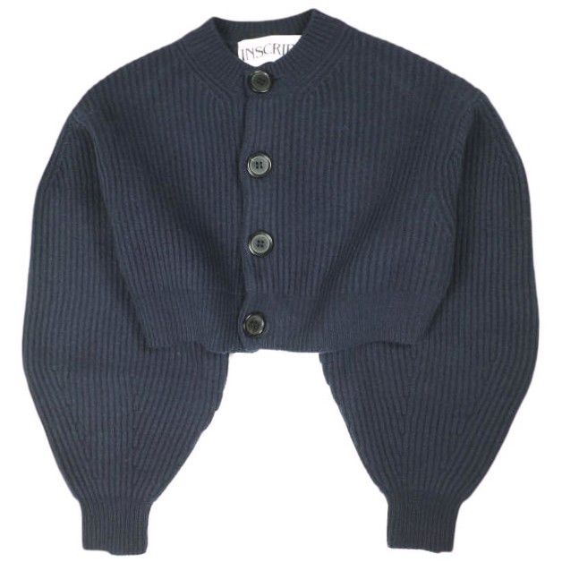 Other Other INSCRIRE Cropped cardigan Wool Cardigan Textile Tops I24AW-K11 DUTY FREE for USA Size ONE SIZE - 1 Thumbnail