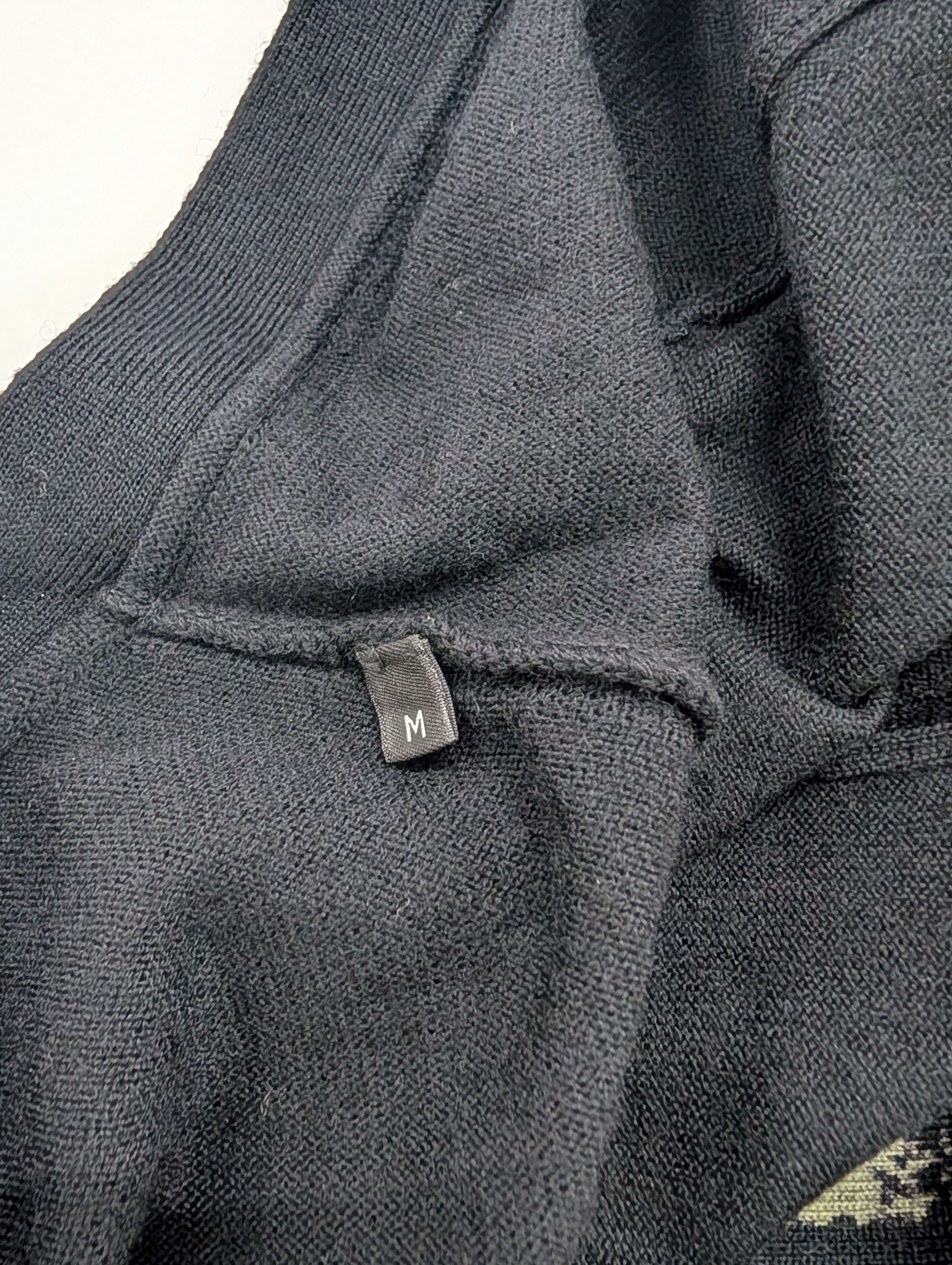 MCQ Black Cardigan With Patterned Collar Size US M / EU 48-50 / 2 - 6 Thumbnail