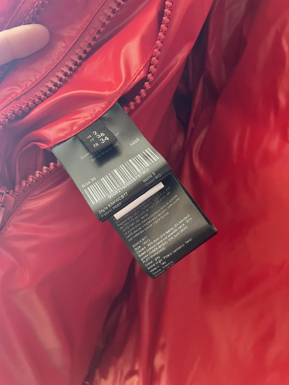 Calvin Klein 205W39NYC × Raf Simons Red Oversized Puffer Jacket Size US M / EU 48-50 / 2 - 5 Thumbnail