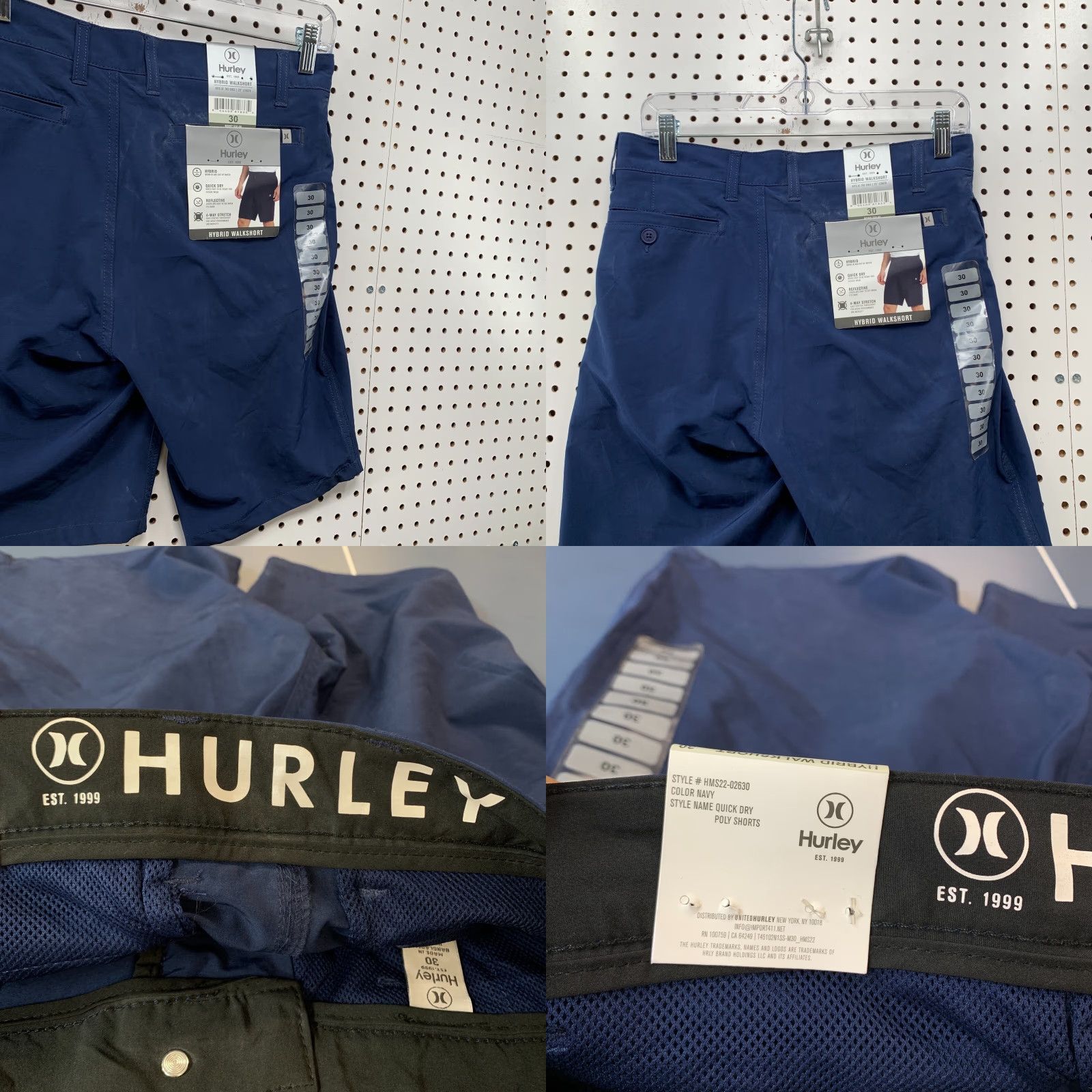 Hurley VINTAGE Hurley Chino Shorts Mens Size 30x10 Blue Casual Shirt 2000s Men Size US 30 / EU 46 - 8 Thumbnail