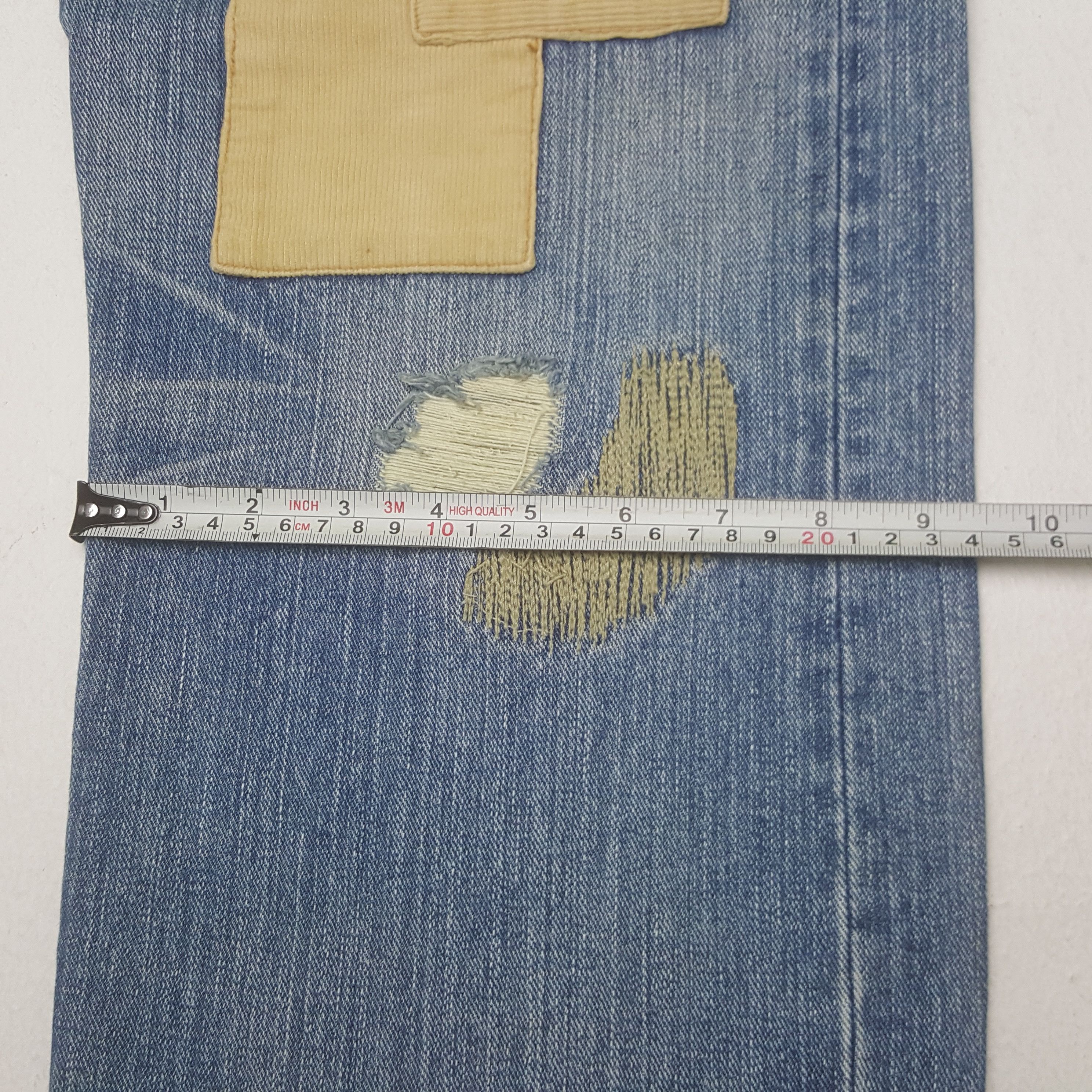 Designer × Japanese Brand × Vintage Vintage Exribitionist Patchwork Design Denim Jeans Size US 32 / EU 48 - 10 Thumbnail