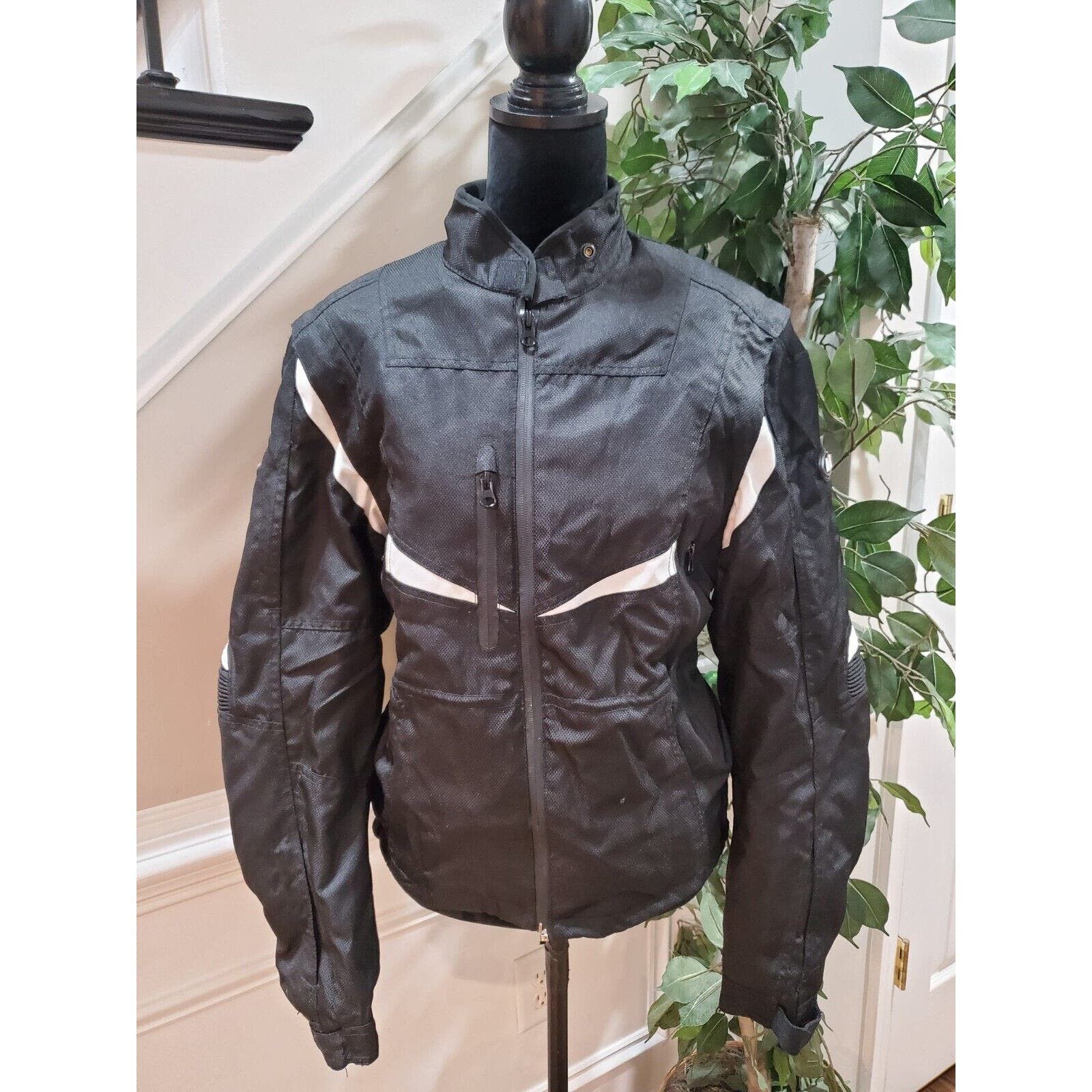 Bilt Full Zipper Pockets Logo Motorcycle Jacket Size Small