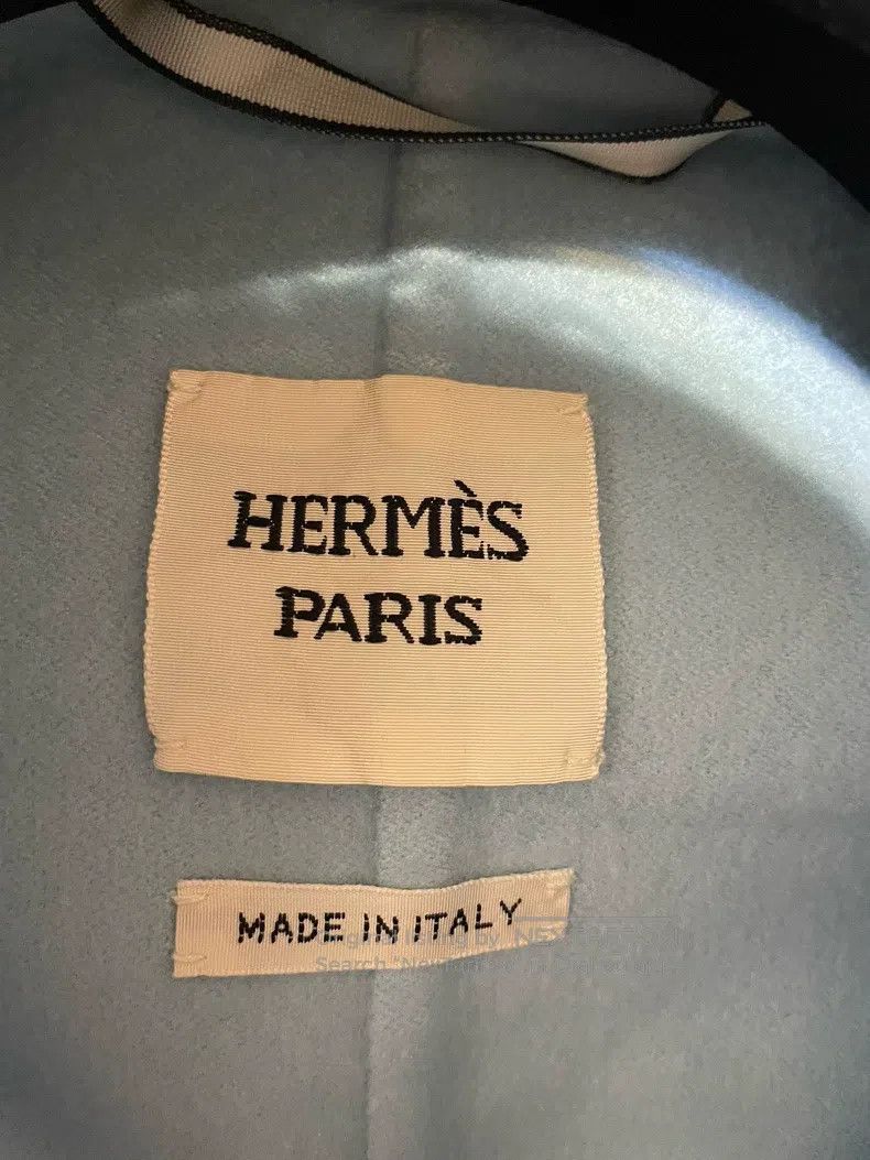 Hermes Hermes Spring/Summer Show Model Light Blue Wool Tweed Jack Size XXS / US 00 / IT 34 - 4 Thumbnail