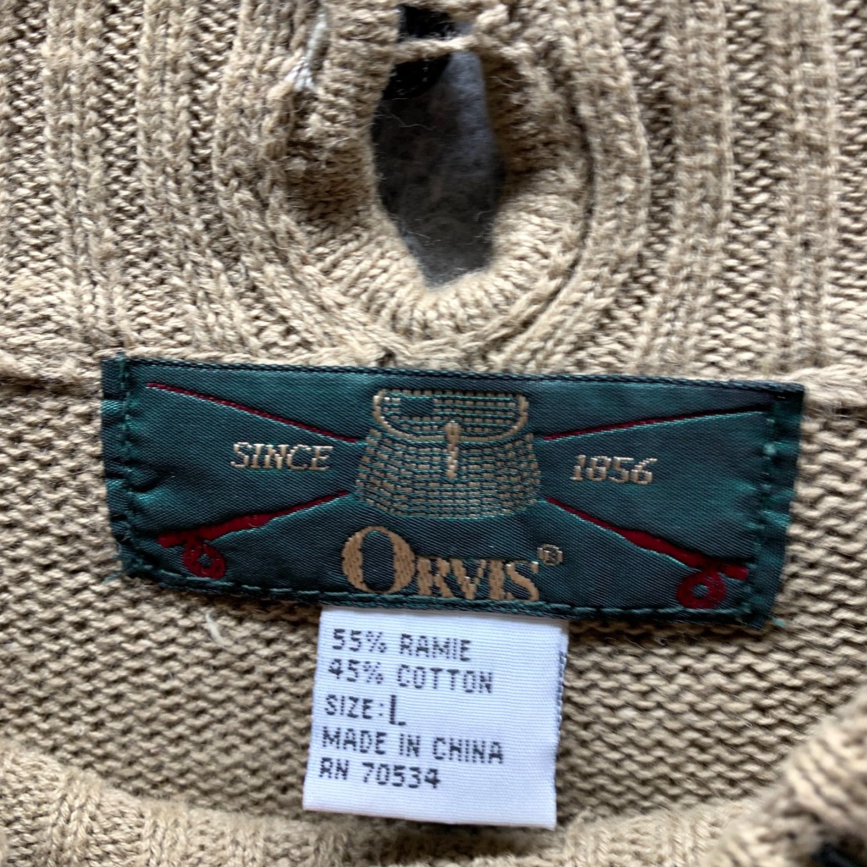 Orvis VINTAGE Orvis Sweater Womens Large Brown Cotton Ramie Knit Sequins Ladies Size L / US 10 / IT 46 - 6 Thumbnail