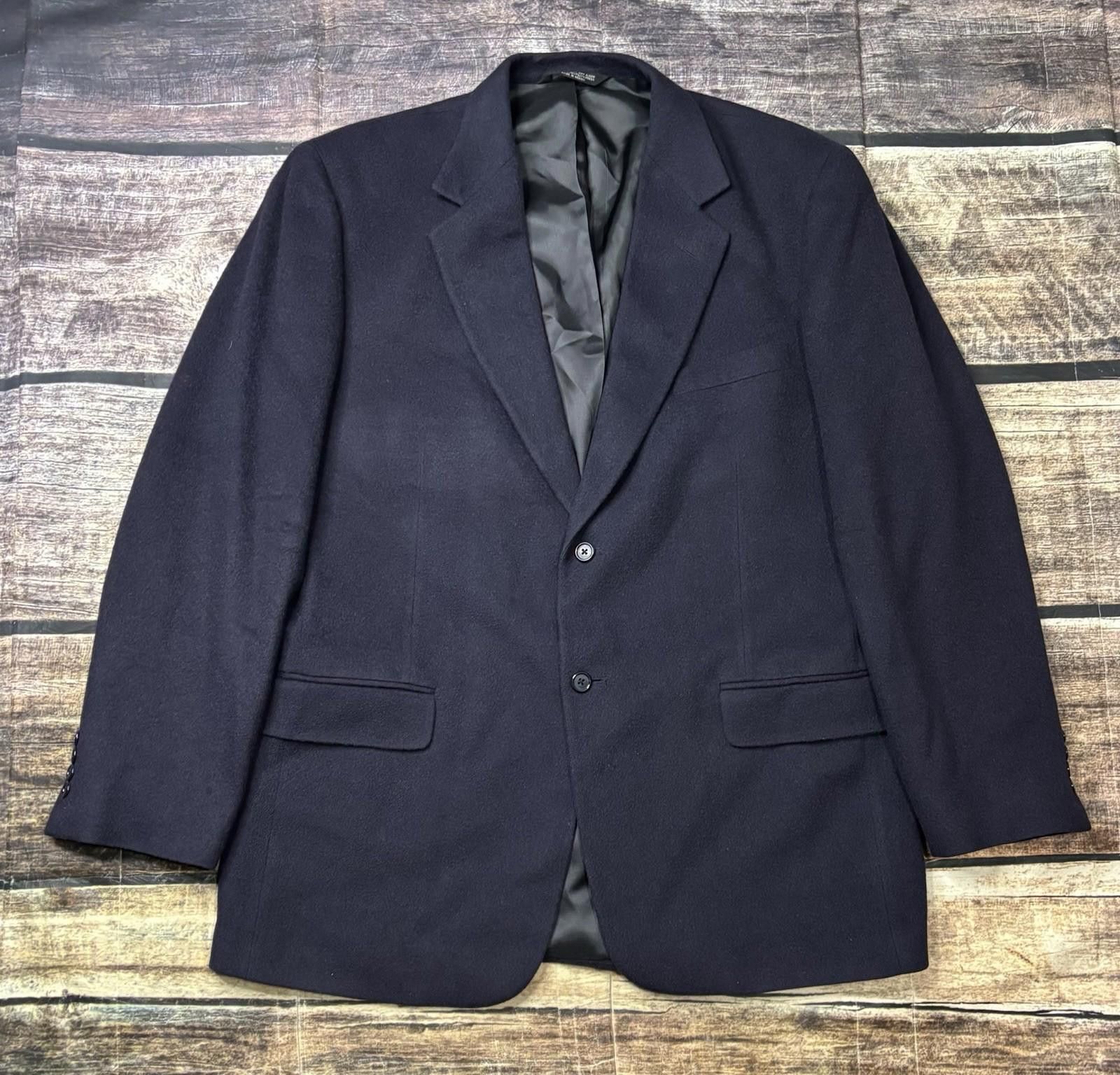 Evan Picone Evan Picone Blazer Jacket Mens 42L Camel Hair Navy Sports Size 42L - 1 Thumbnail