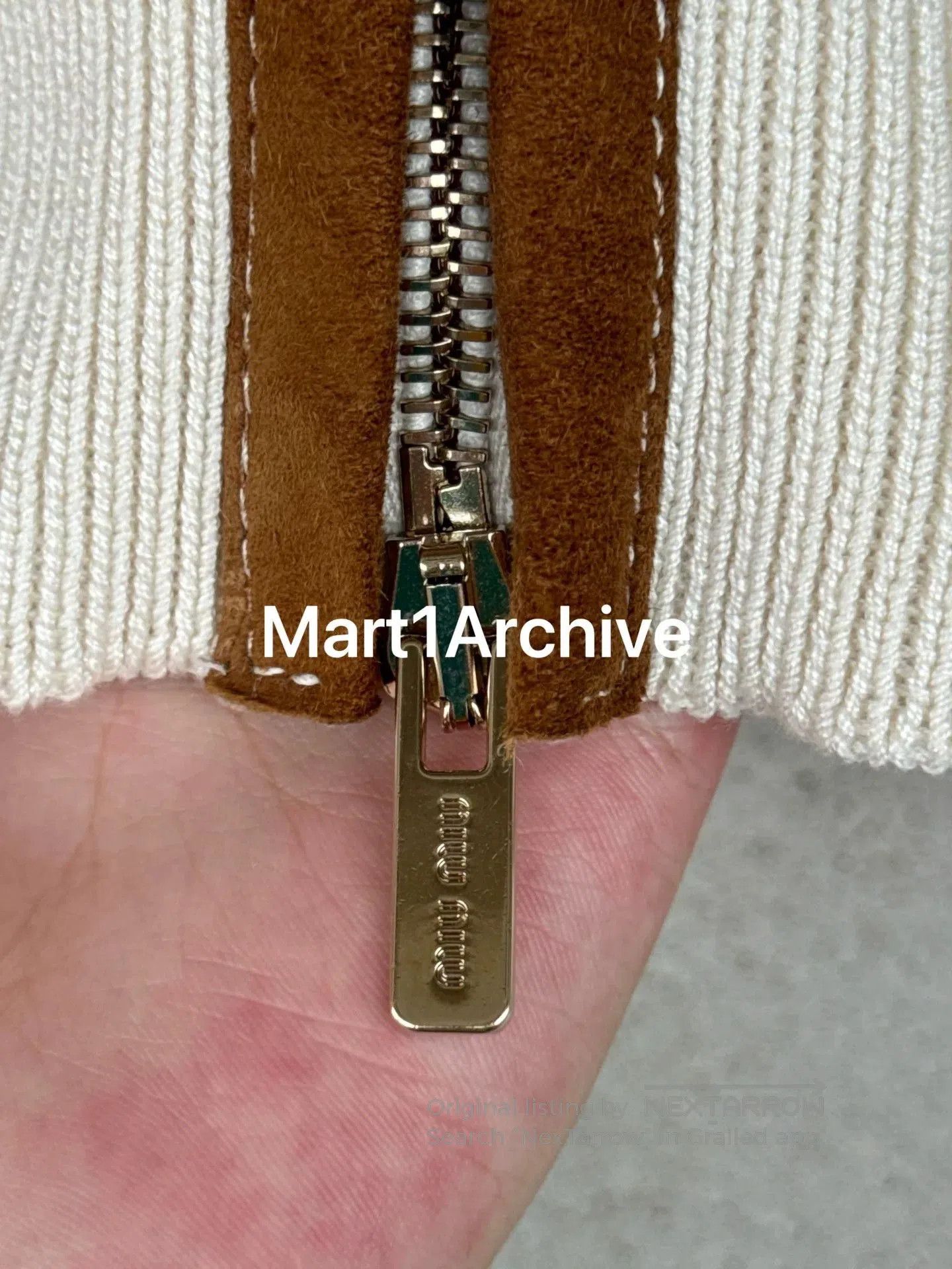 Miu Miu MiuMiu 25SS Crochet Leather Panel Cardigan. Size M / US 6-8 / IT 42-44 - 6 Thumbnail