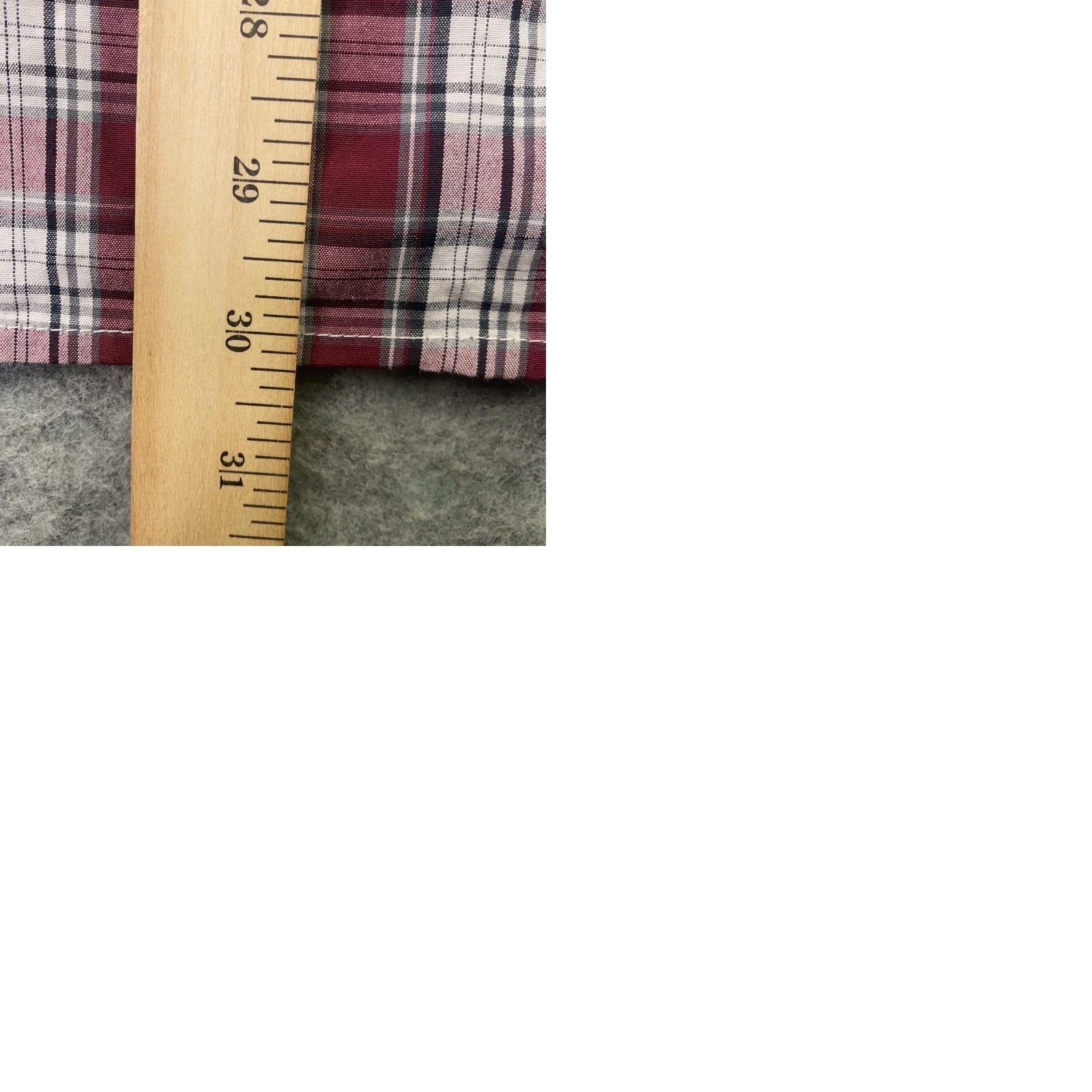 Haband Haband Travelers Mens Shirt Medium Maroon Plaid Button Up Short Sleeve Safari Regular Mens Size US M / EU 48-50 / 2 - 10 Thumbnail