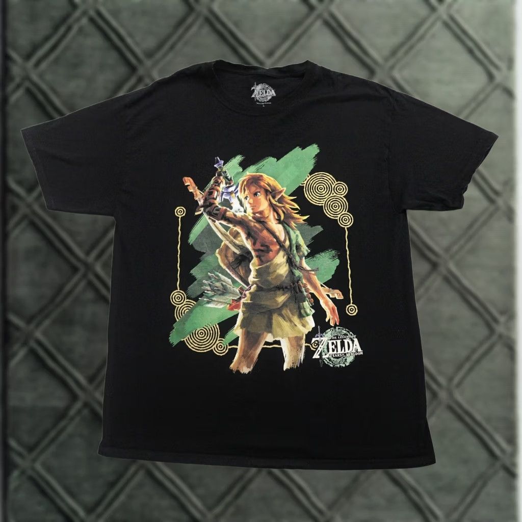 Nintendo Legend of Zelda Tshirt Adult Large Tears of the Kingdom Drawing Sword Black Size US L / EU 52-54 / 3 - 1 Thumbnail