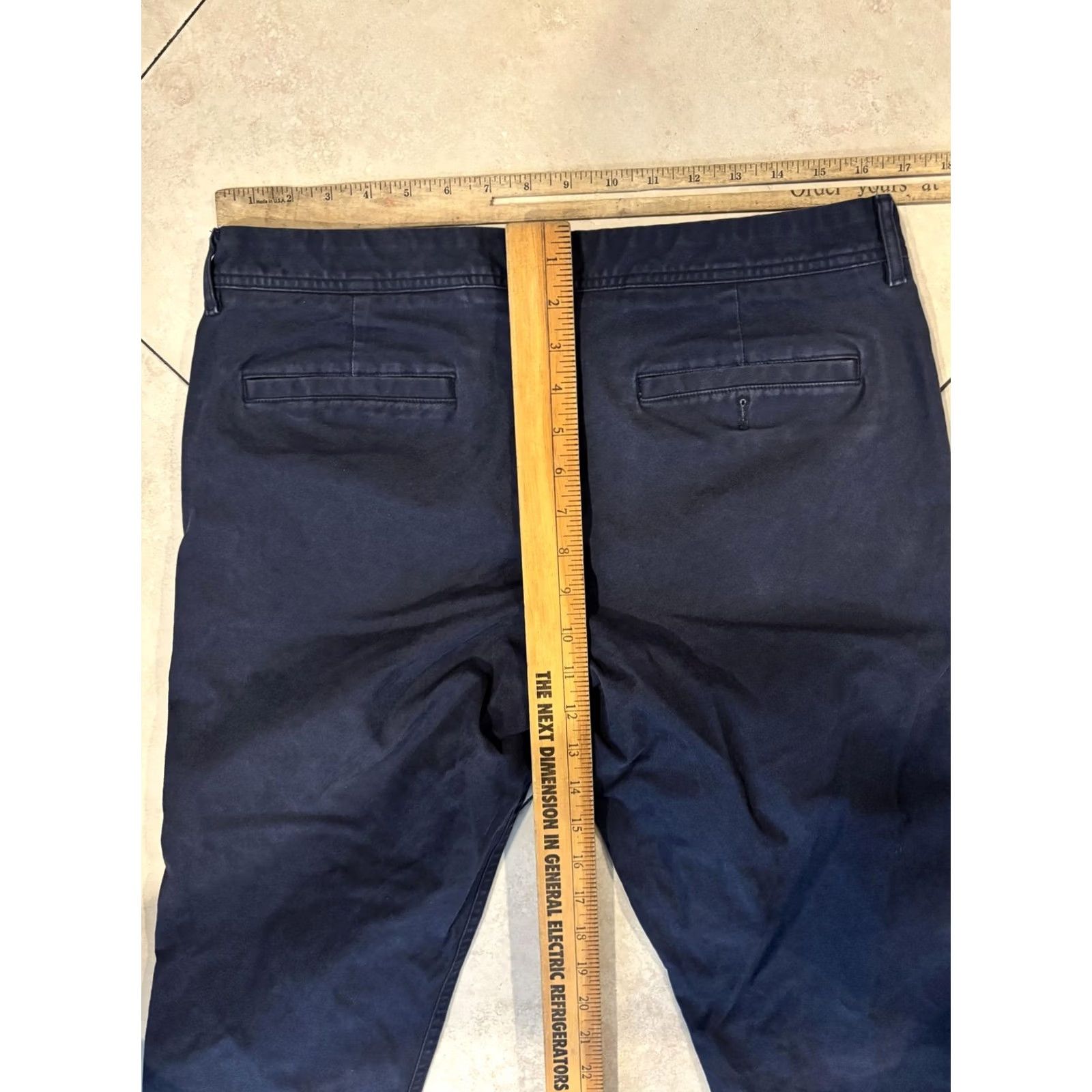 Bonobos Bonobos Pants Mens 34x32 Blue Cotton Chino Flat Front Pockets Tapered Leg Casual Reading: 33x32? Size US 33 - 6 Thumbnail