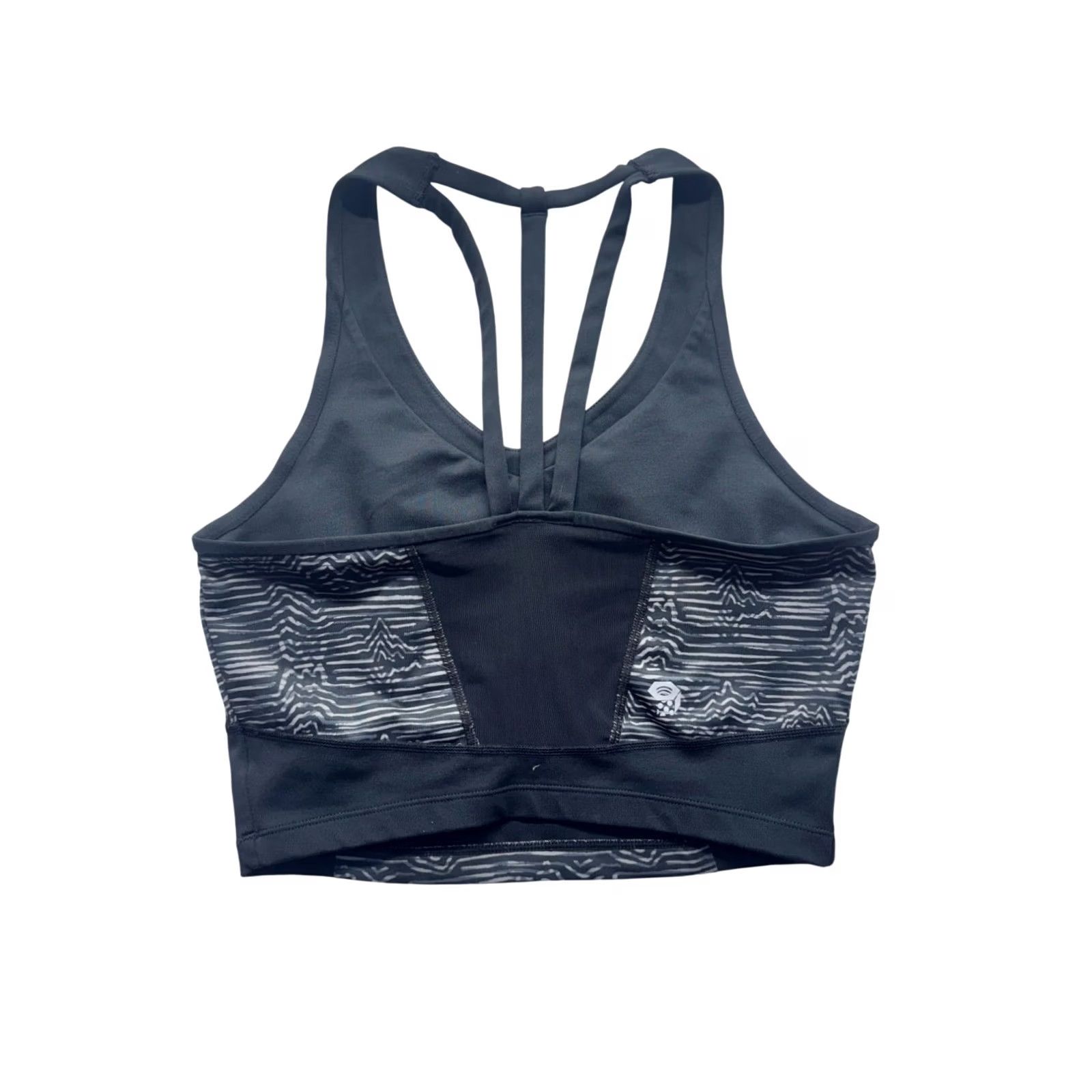 Mountain Hardwear Mountain Hardwear Sports Bra M Black Striped Racerback Medium Support Womens Size ONE SIZE - 2 Thumbnail