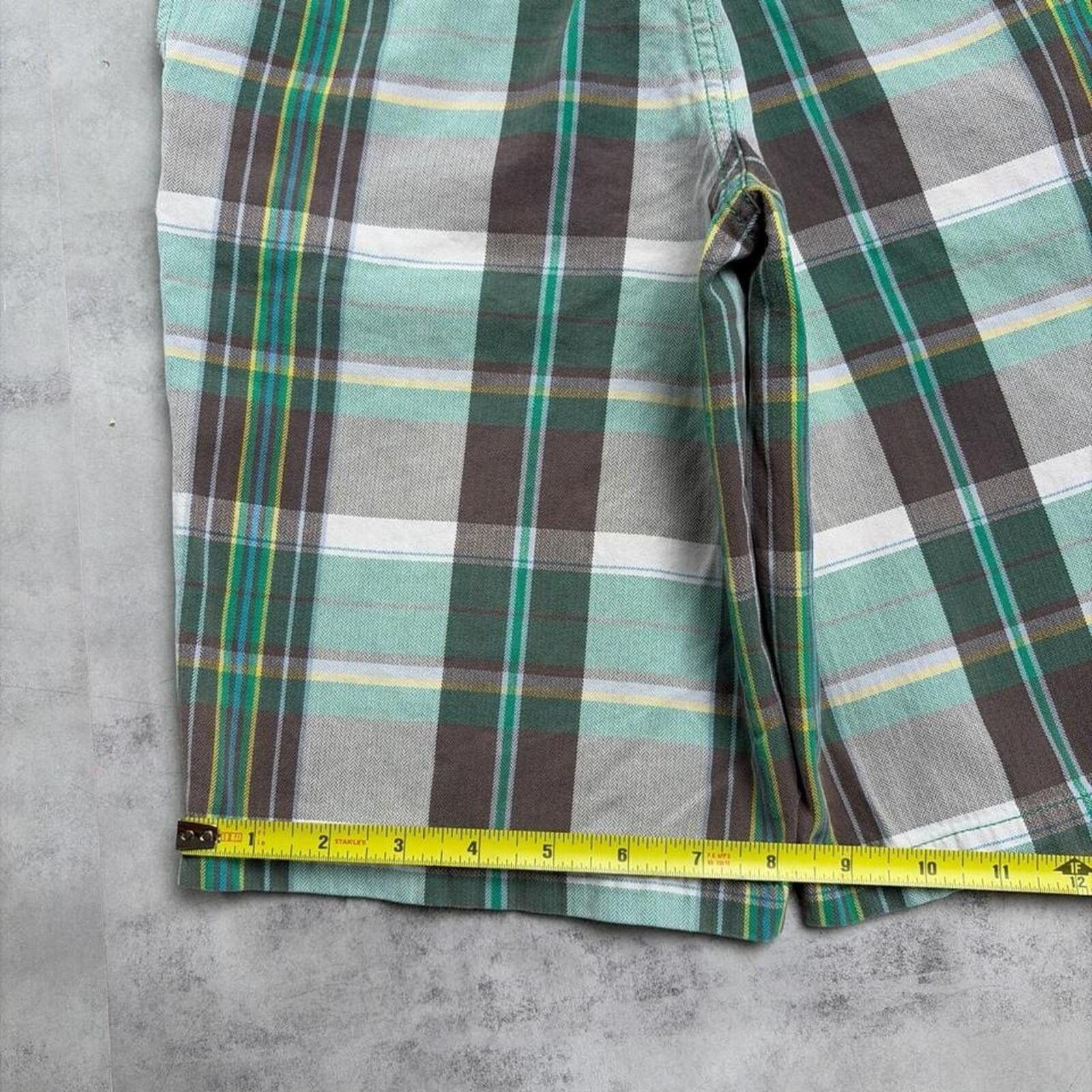 Quiksilver Y2K Green Quiksilver Surf Grunge Plaid Shorts Size 42" / US 20 - 8 Thumbnail